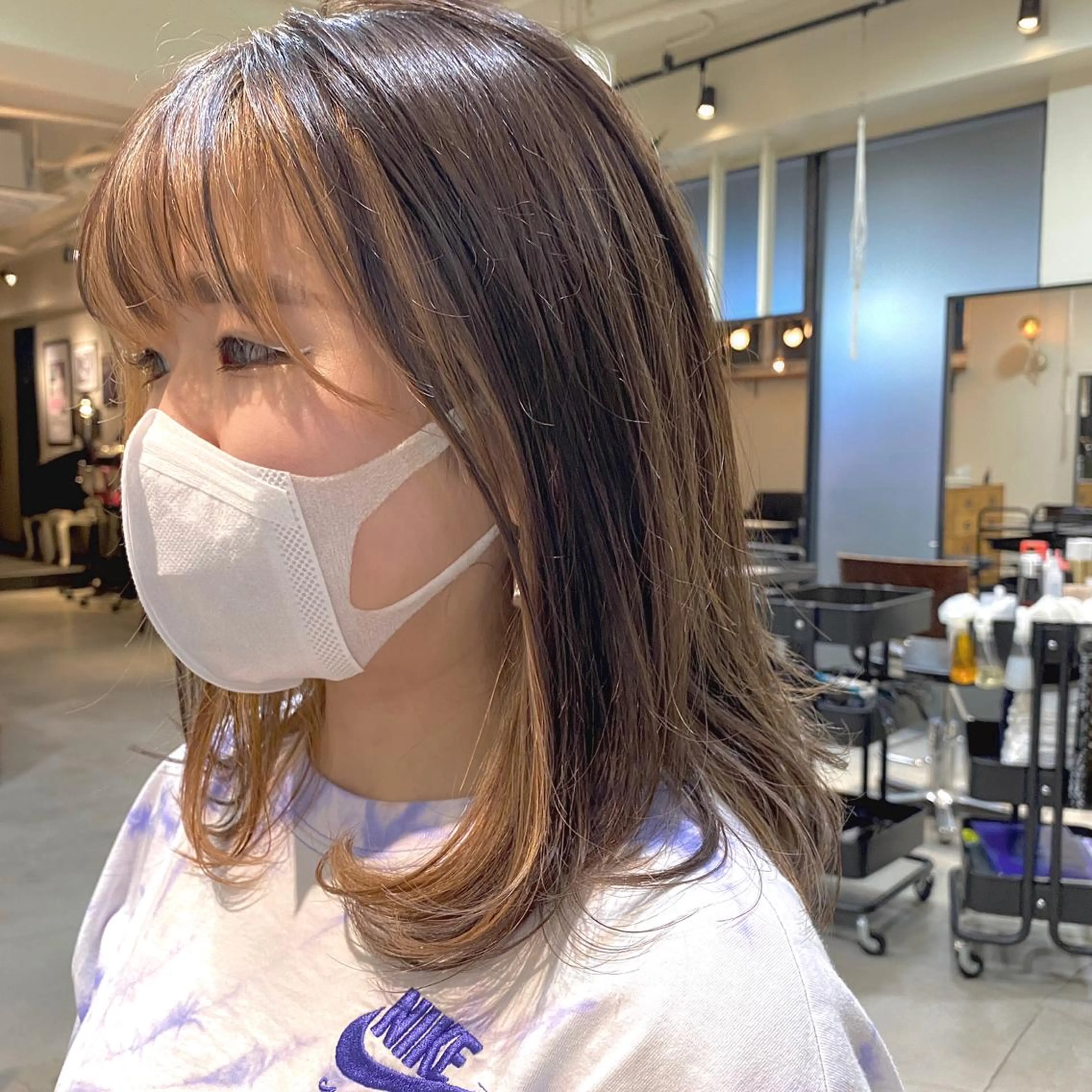 ミディアム カラー ヘアアレンジ 【ダメージレス施術】 【透明感】北村 拓也のヘアスタイル