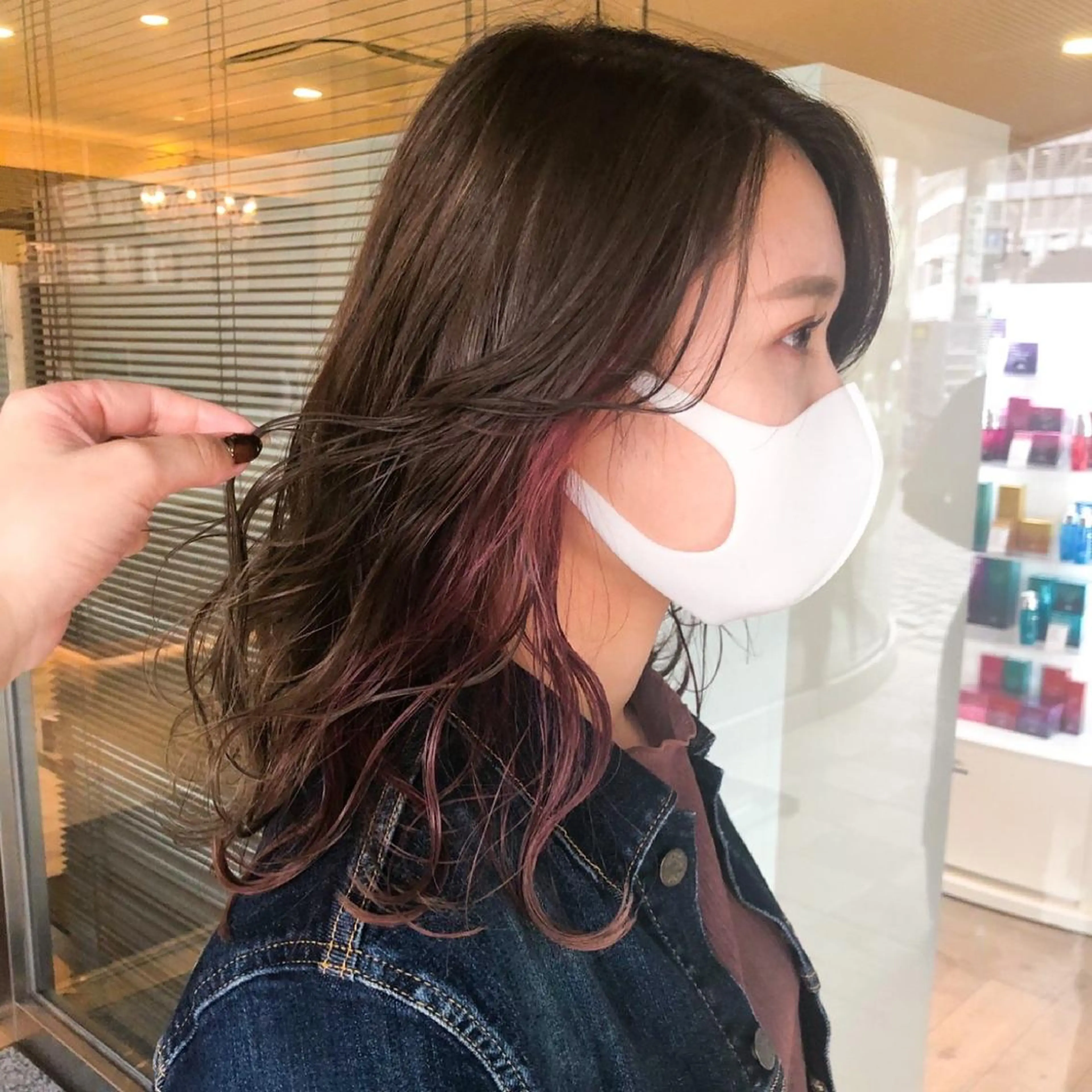 セミロング カラー ハピネスクローバー学園前所属・✨ミニモ指名奈良1位 ✨濱崎のヘアスタイル