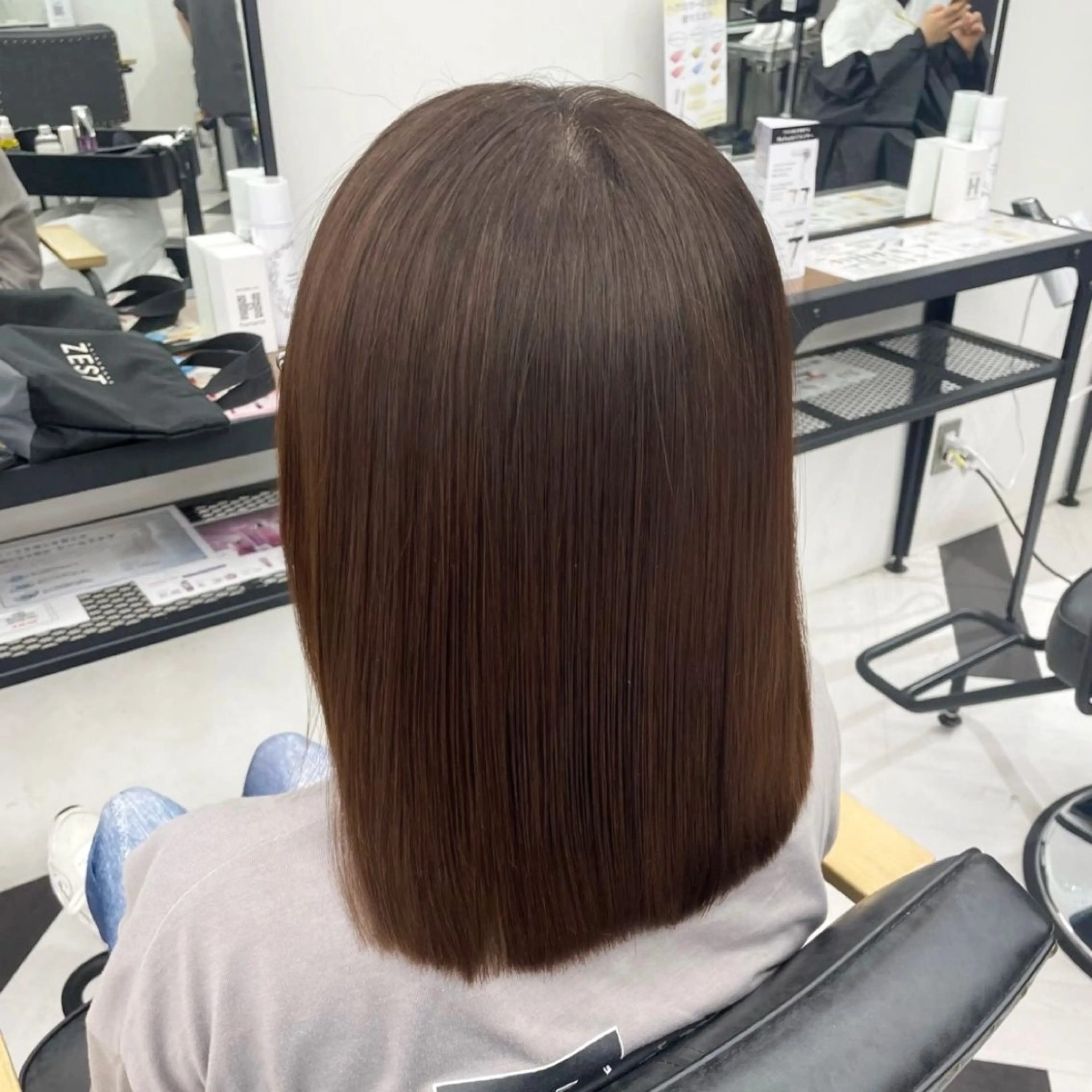 ミディアム カラー パーマ ヘアアレンジ メンズ 酸性ストレート ストレートパーマ mona/ ストレートスタイル✨のヘアスタイル