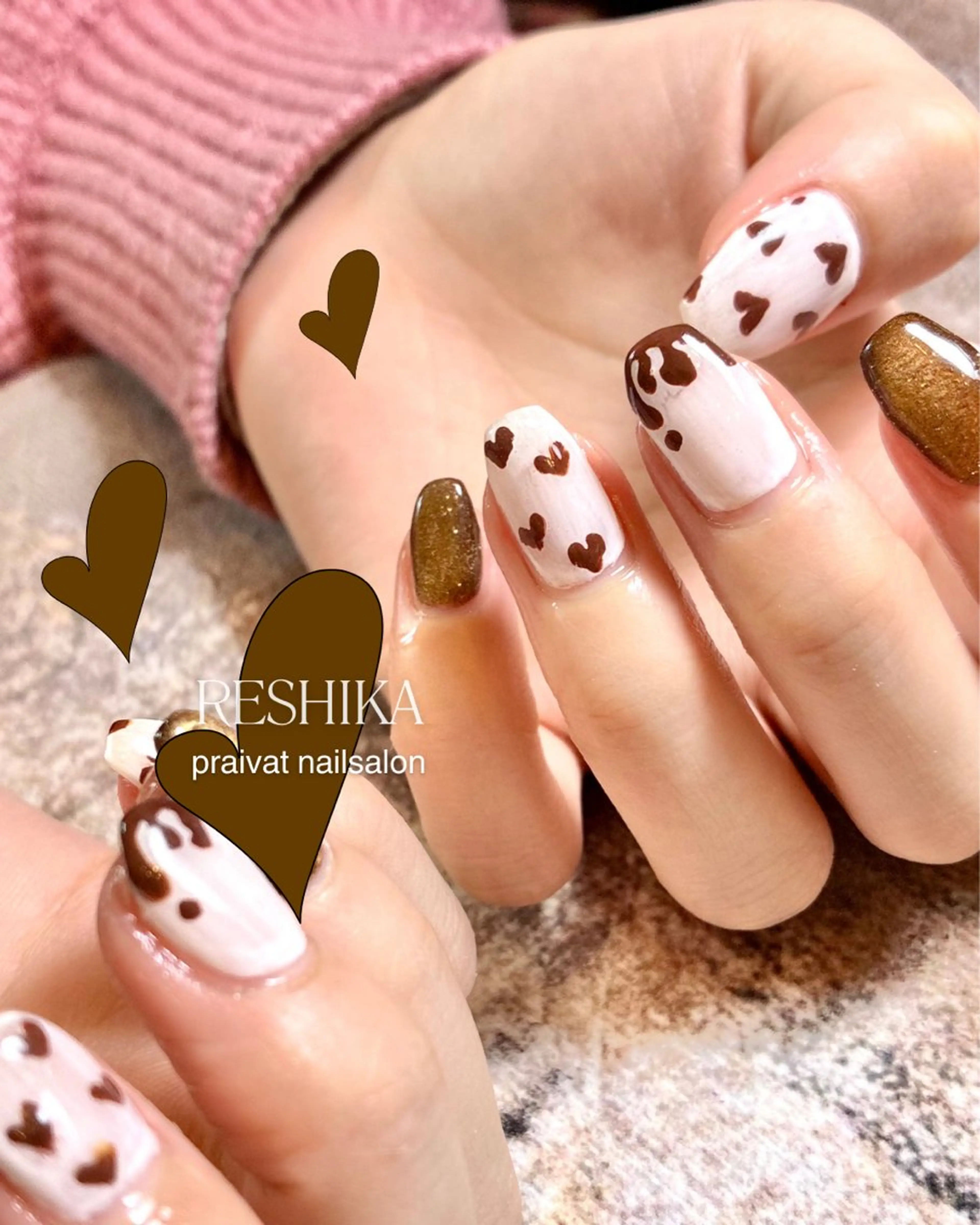 ネイル バレンタイン m mのネイルデザイン