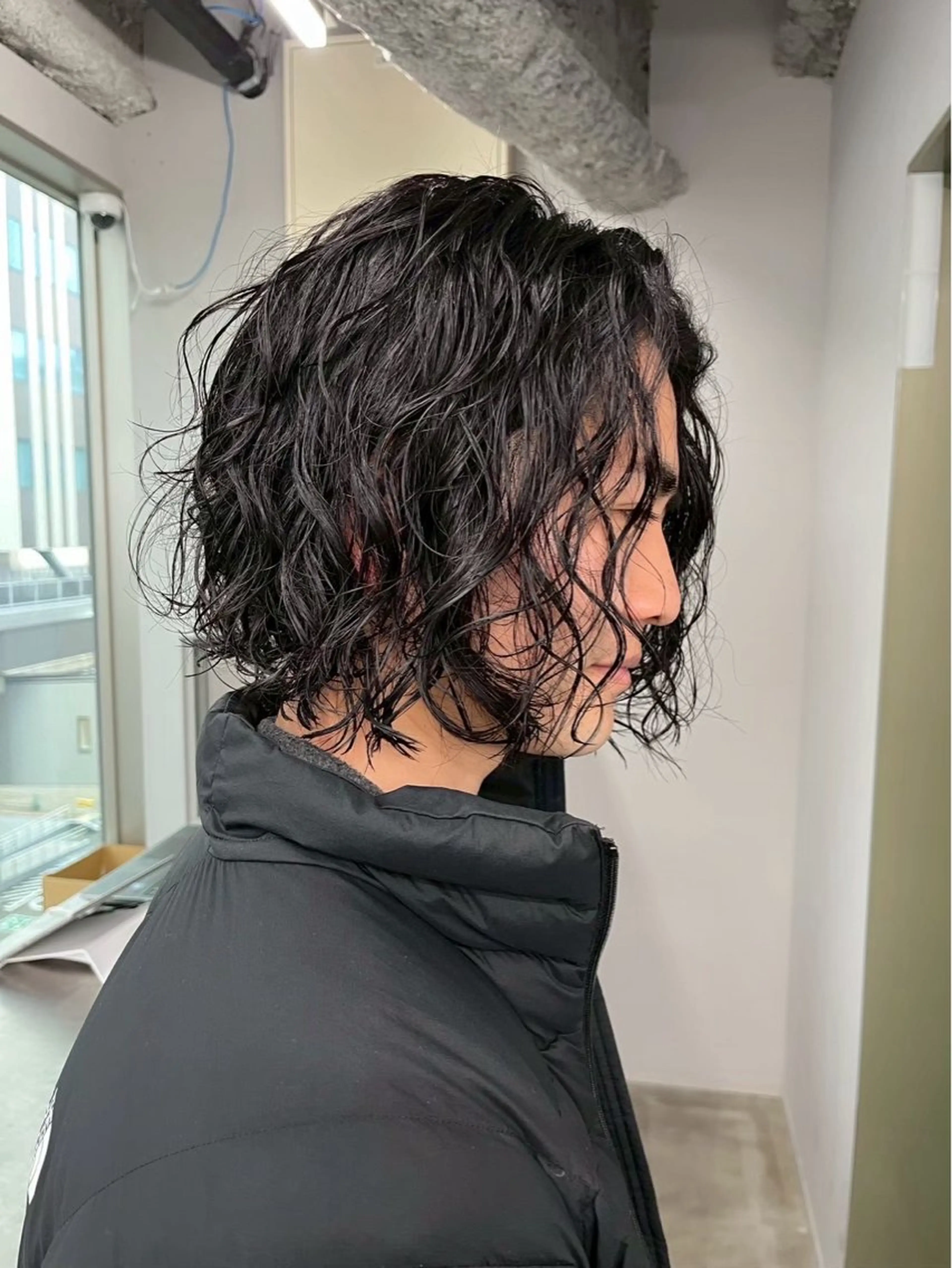 ミディアム パーマ メンズ ミディアムパーマ メンズパーマ 坂本響 メンズカット/パーマのヘアスタイル