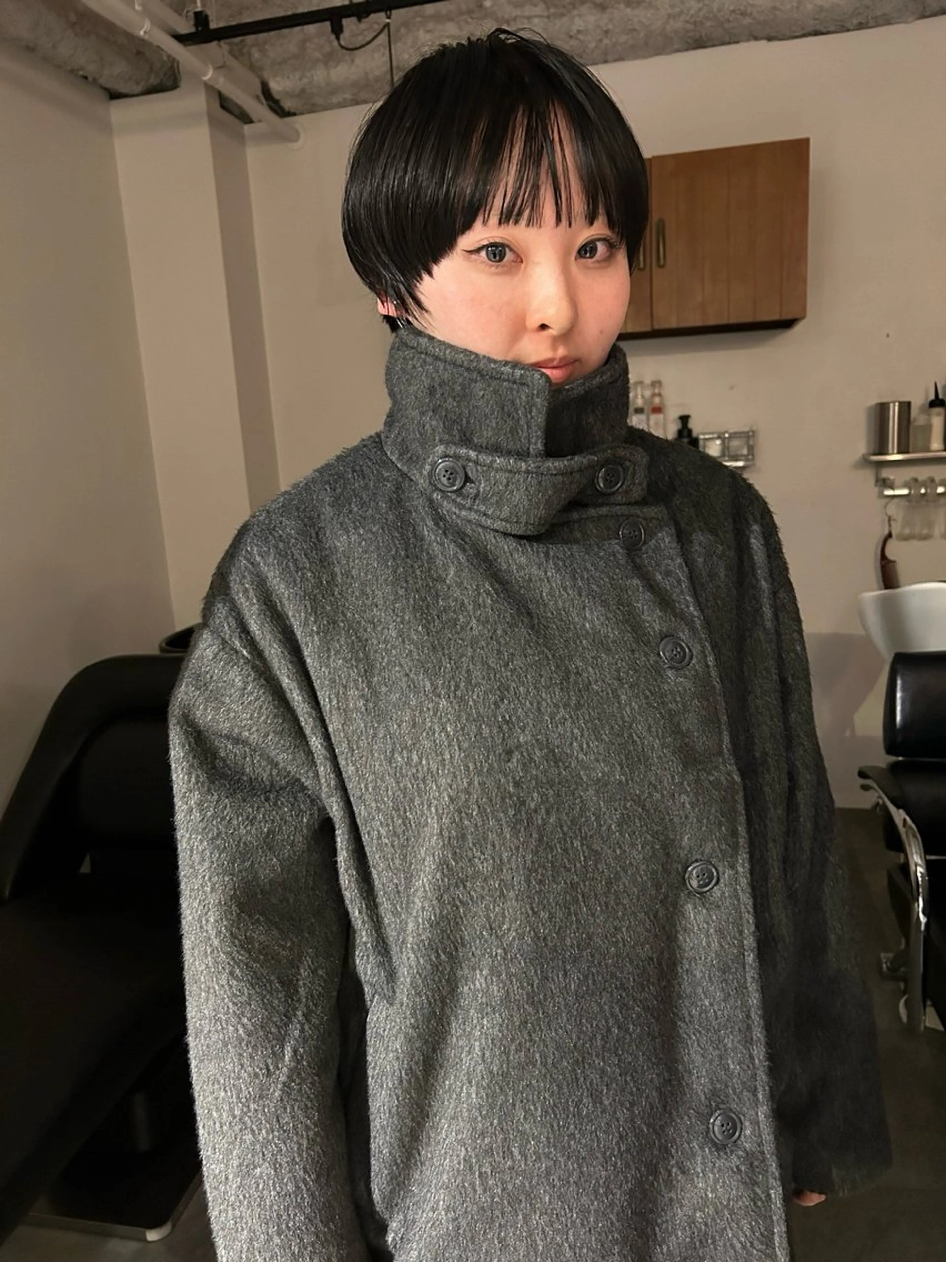 ショート カラー ショートヘア カット ヘアカラー トリートメント Loom.所属・村上雅人 ナチュラルモードのヘアスタイル