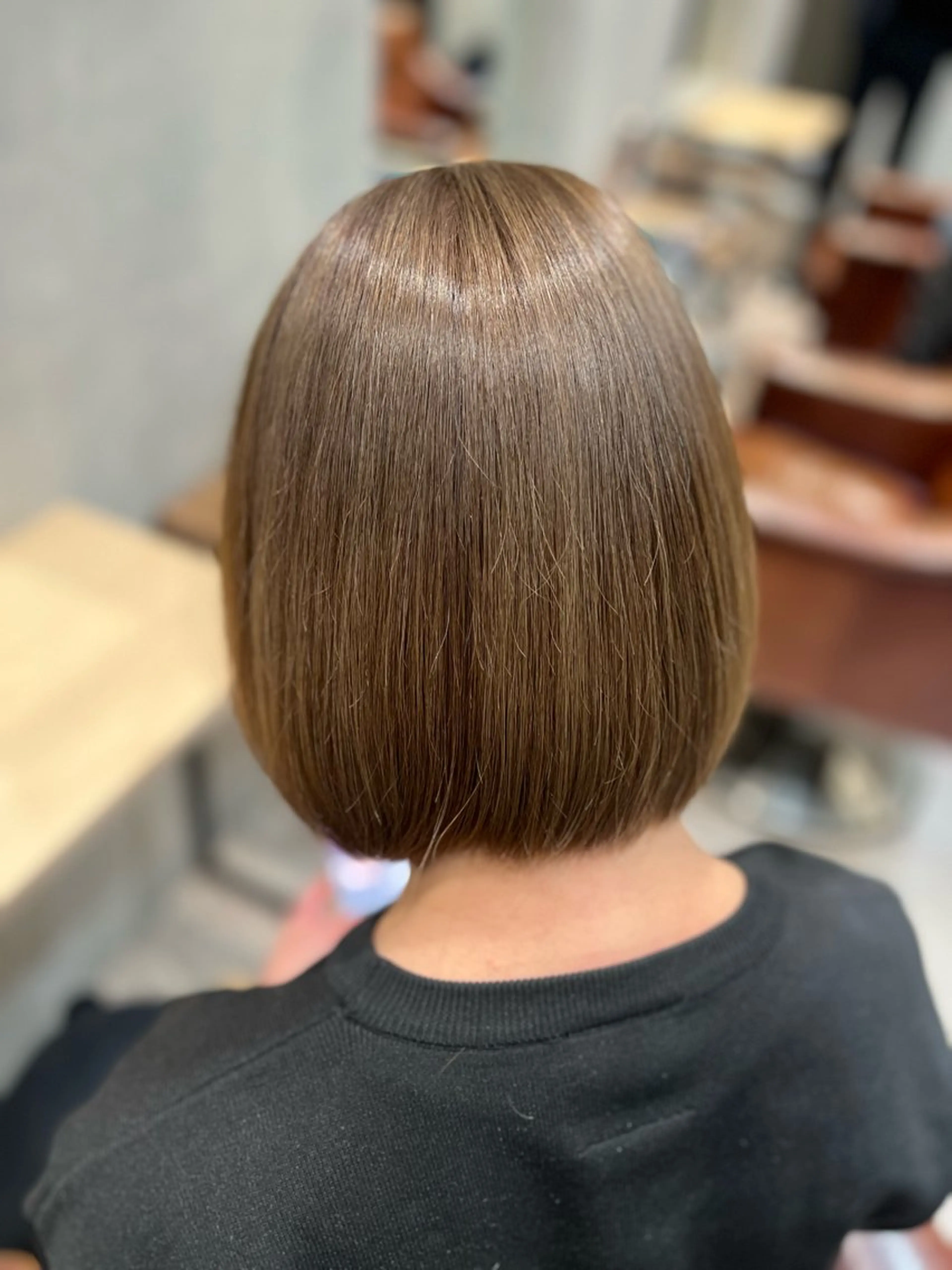 ミディアム Hair Make NEWYORK　稲荷町店所属・南部萌🍀縮毛矯正 ツヤ髪ストレートのヘアスタイル