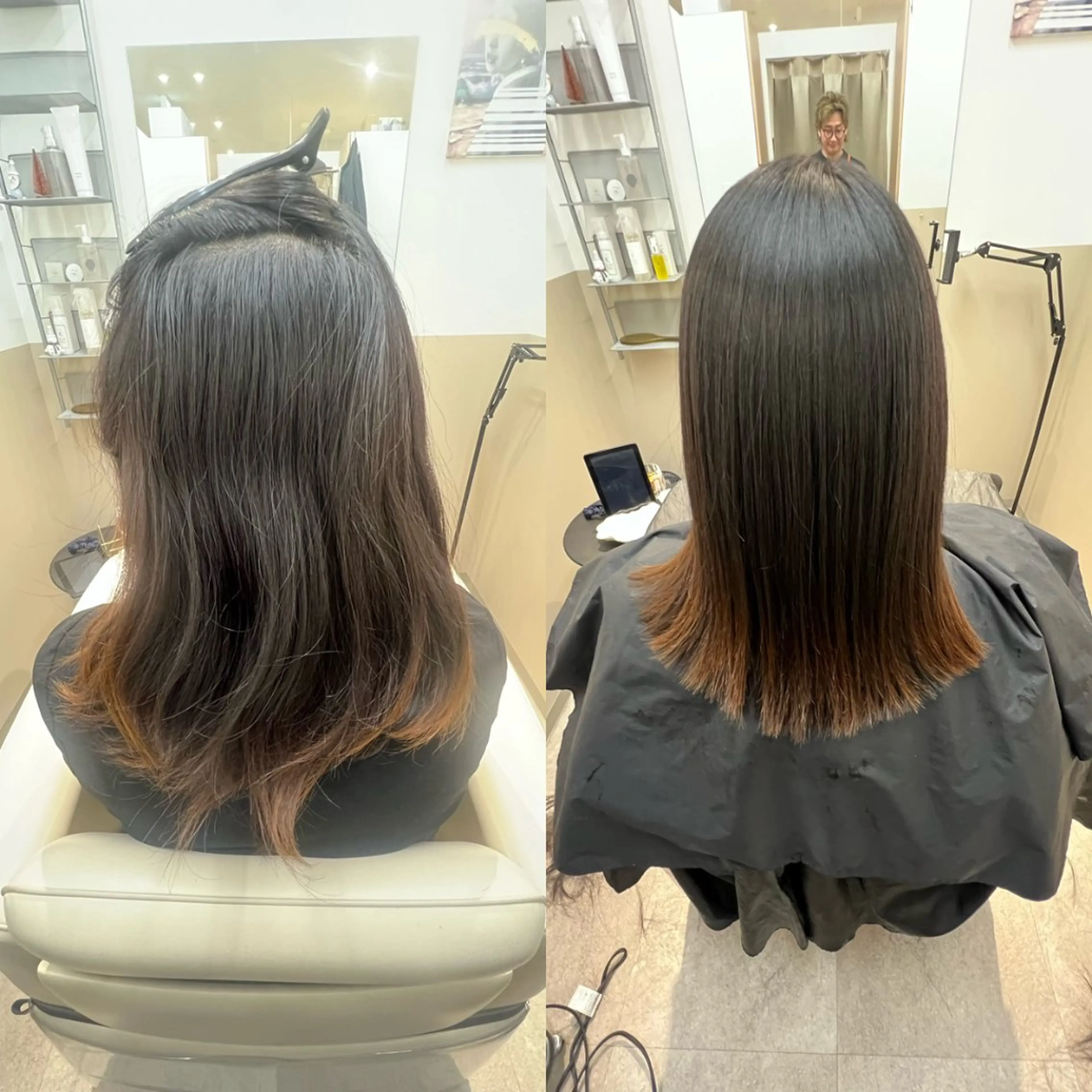 セミロング カラー パーマ ブリーチ 縮毛矯正 トリートメント カット ヘアカラー 縮毛矯正 トリートメント SALOWIN神戸三宮Suite店所属・三宮白髪縮毛矯正 美髪特化★神田のヘアスタイル