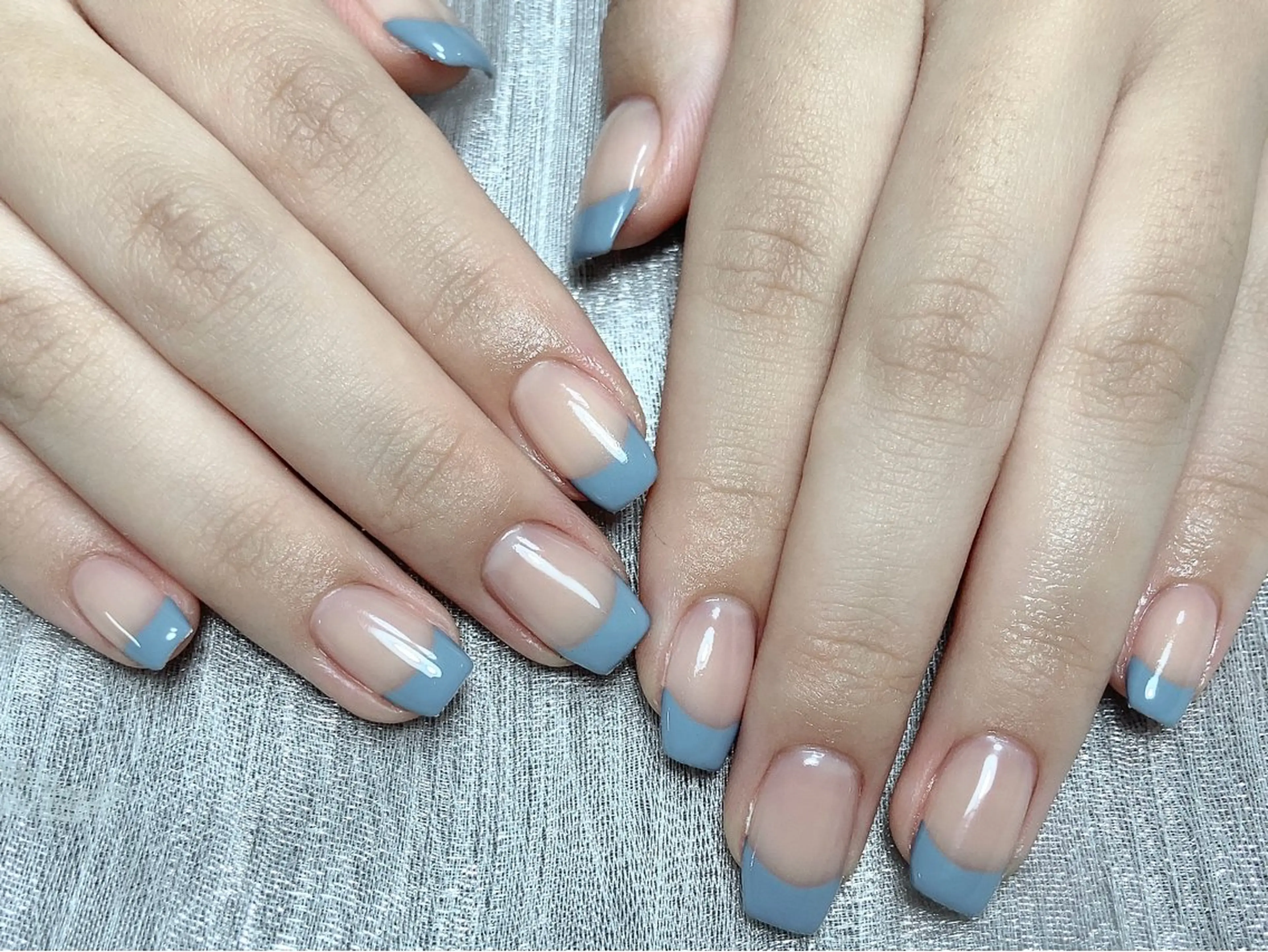 ネイル 長さ出し フレンチネイル グラデーション マグネットネイル マグネットフレンチ ハンドネイル ハンドケア 💕Dreamy KIYO💕のネイルデザイン