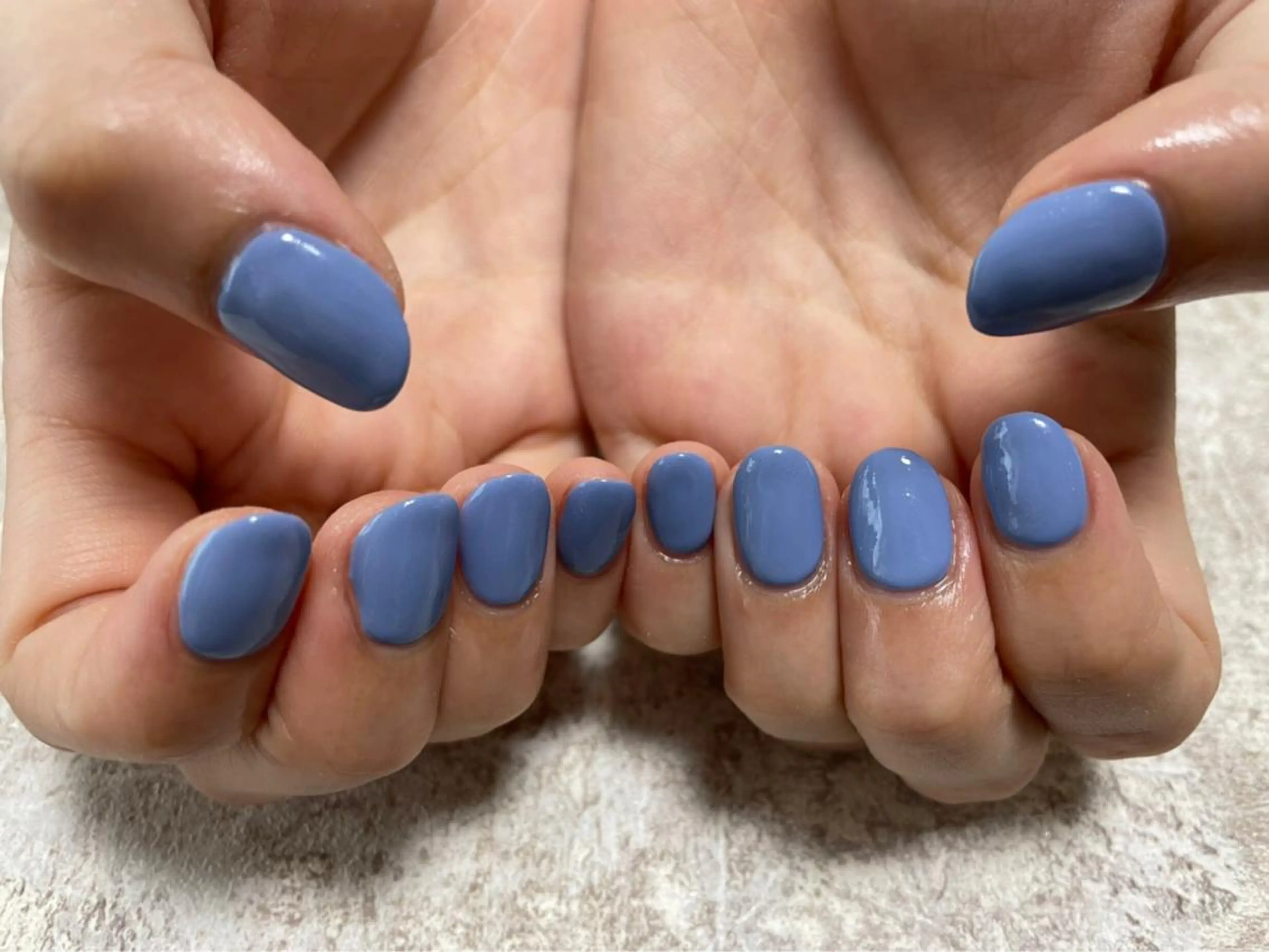 ネイル ブルー ハンドネイル Mogu nail 二子玉川のネイルデザイン