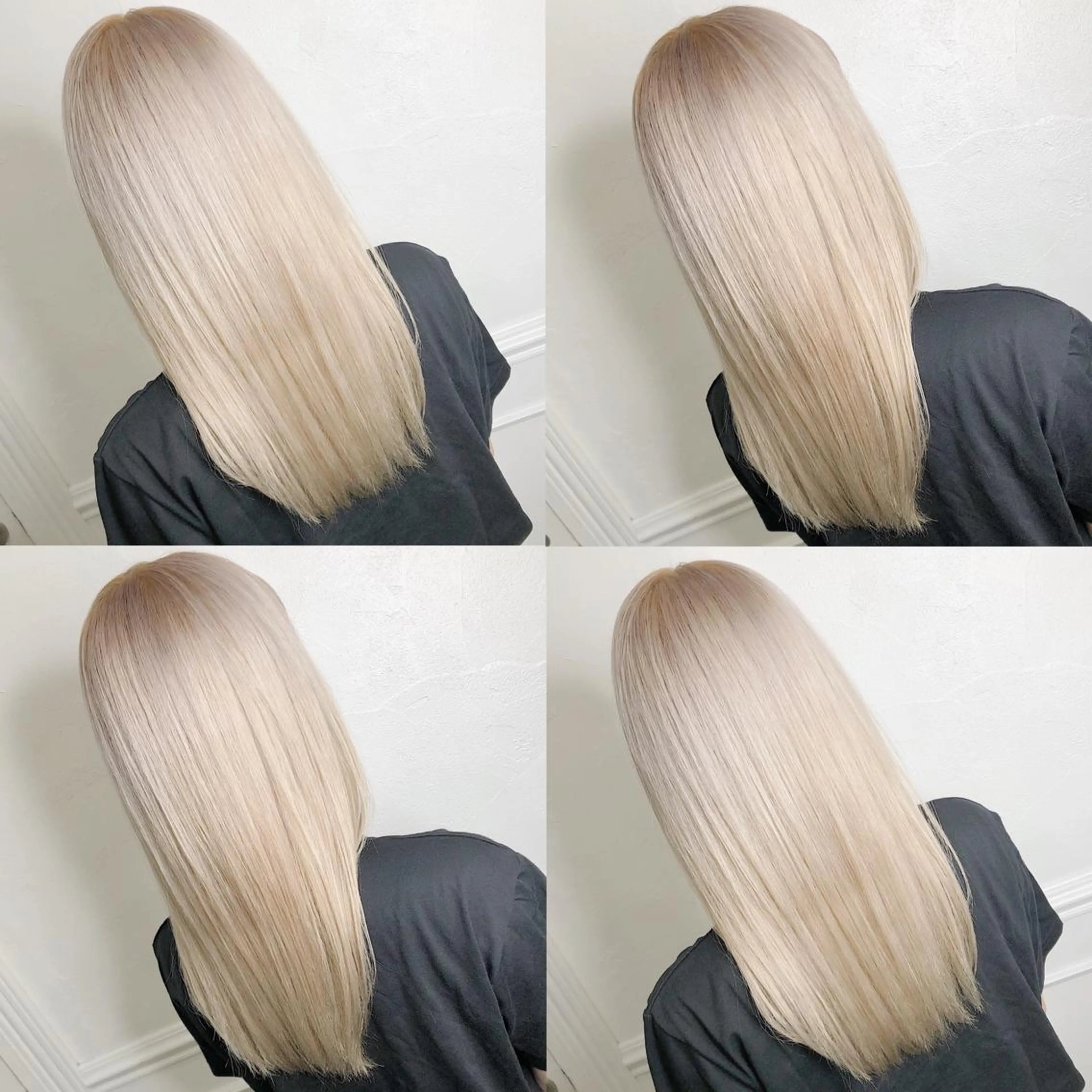 ロング カラー ヘアアレンジ メンズ キッズ カット ヘアカラー トリートメント 💟Chloe原宿店 🩶ハイトーンのヘアスタイル