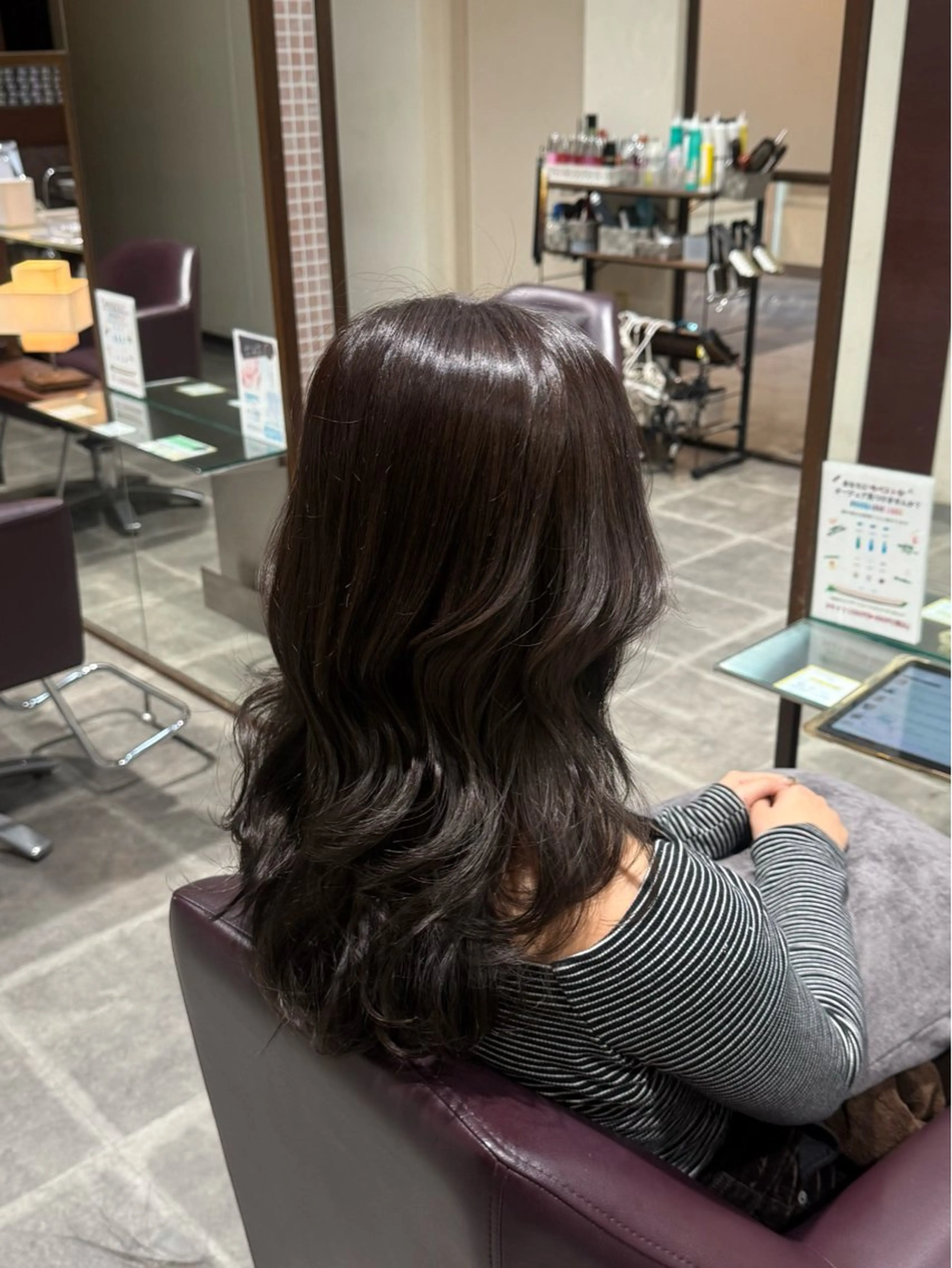 ロング カラー ブラウンカラー ヘアカラー トリートメント La Bless所属・LaBless 天王寺RINOのヘアスタイル