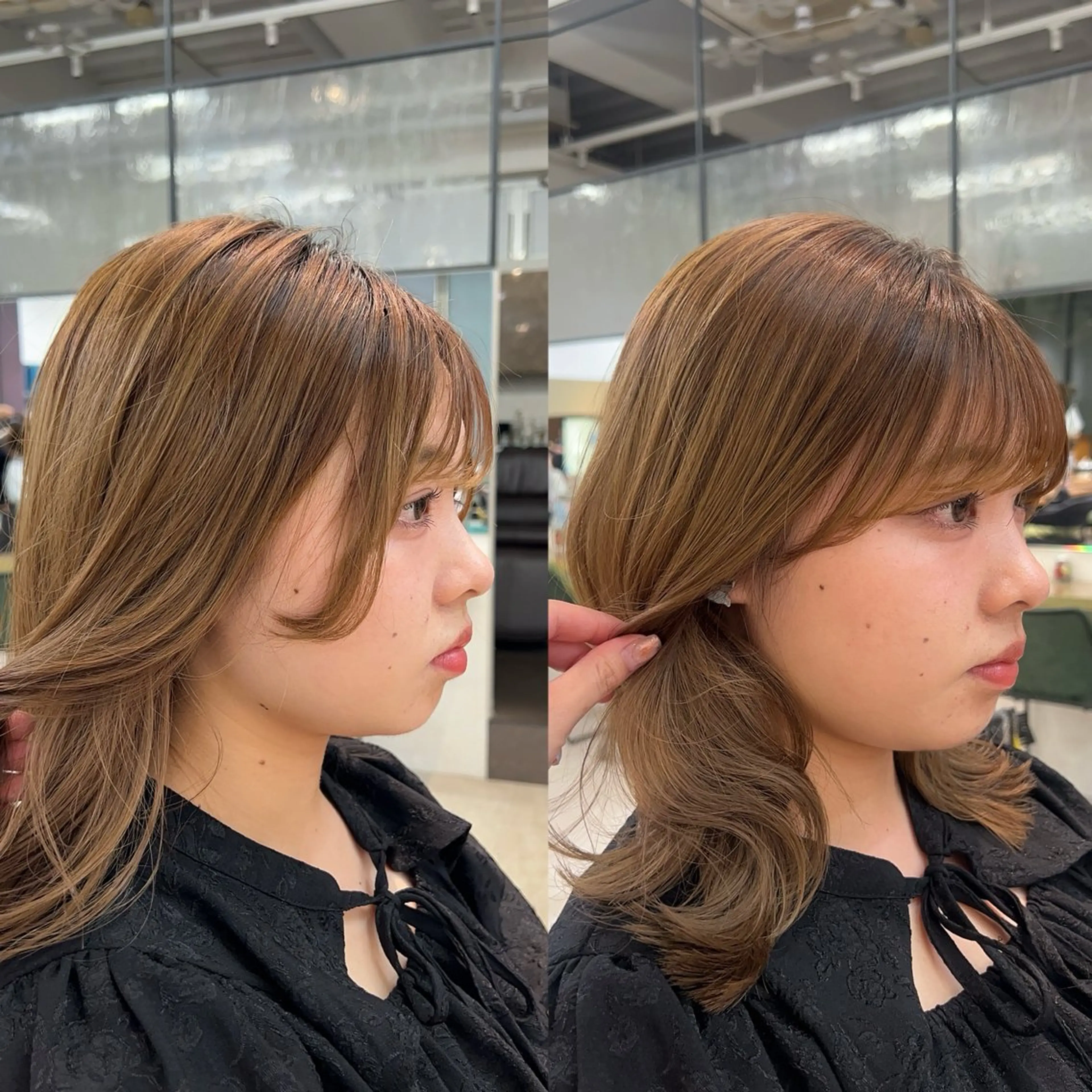 前髪顔周りカット＋髪質改善トリートメント✂️👼🏻‎🫧の写真