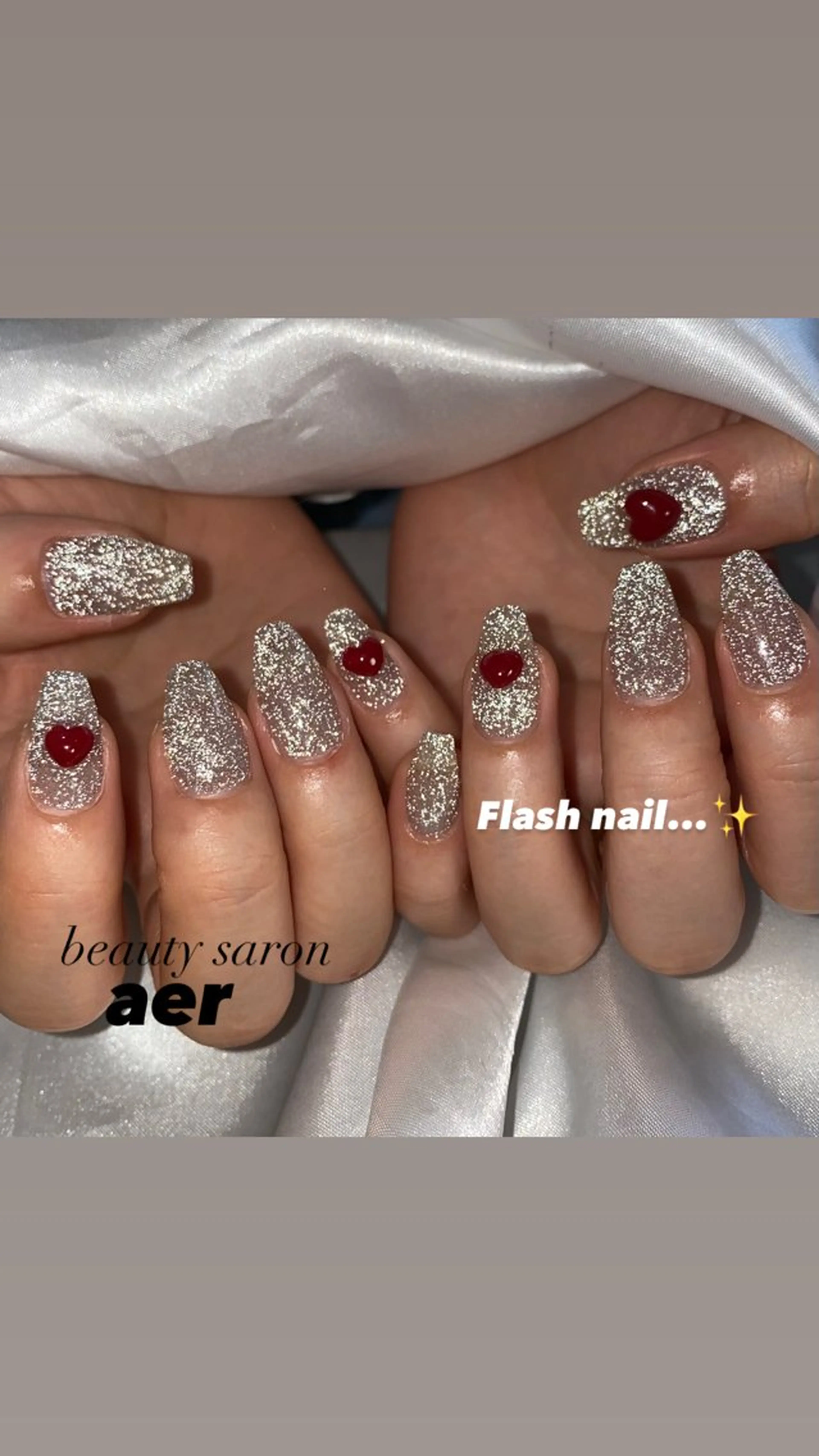 ネイル バレンタイン ハンドネイル デコパーツが得意♪ ネイル/眉毛/エステの眉毛・アイブロウイメージ