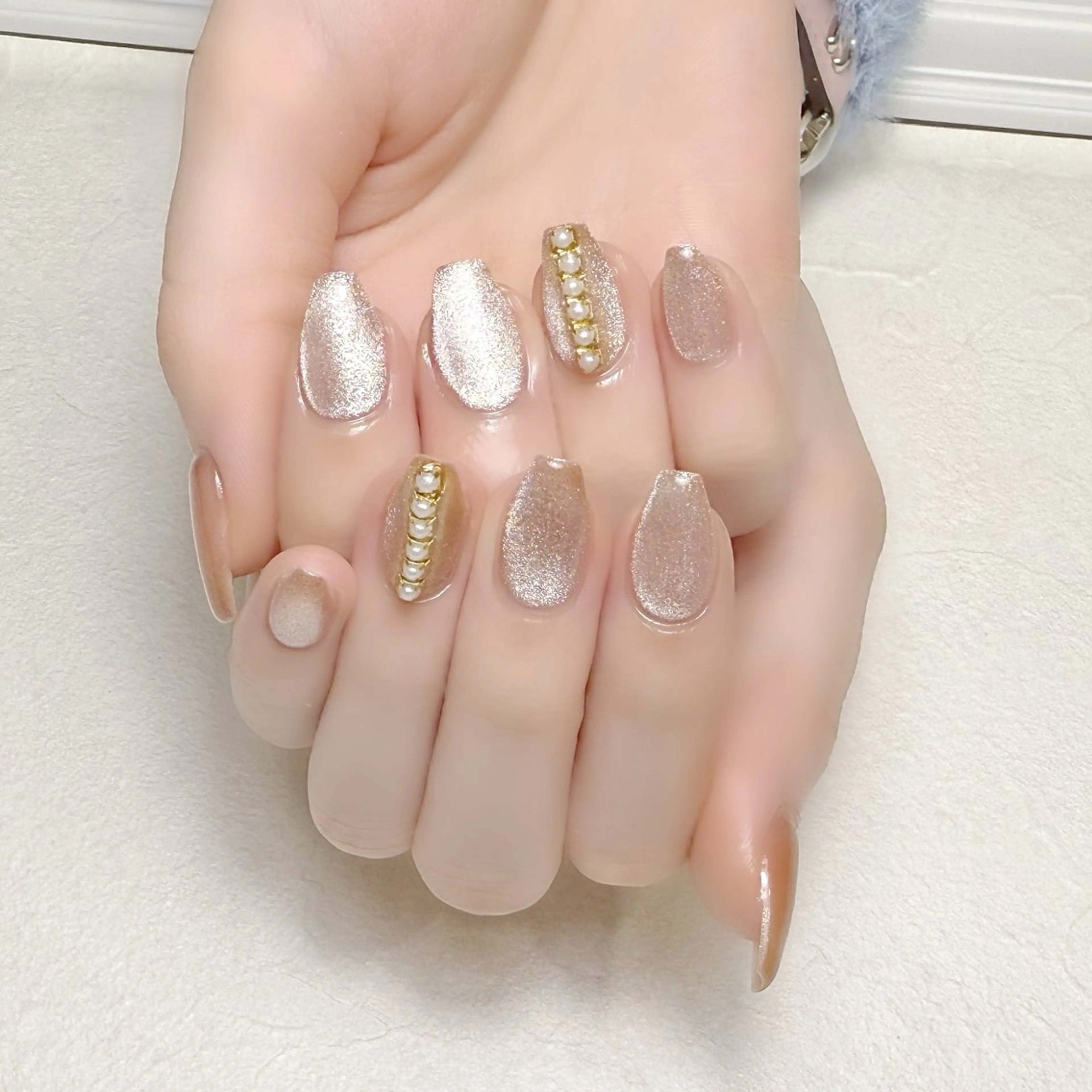 ネイル マグネットネイル オフィスネイル 冬ネイル rouse nail RISATOのネイルデザイン