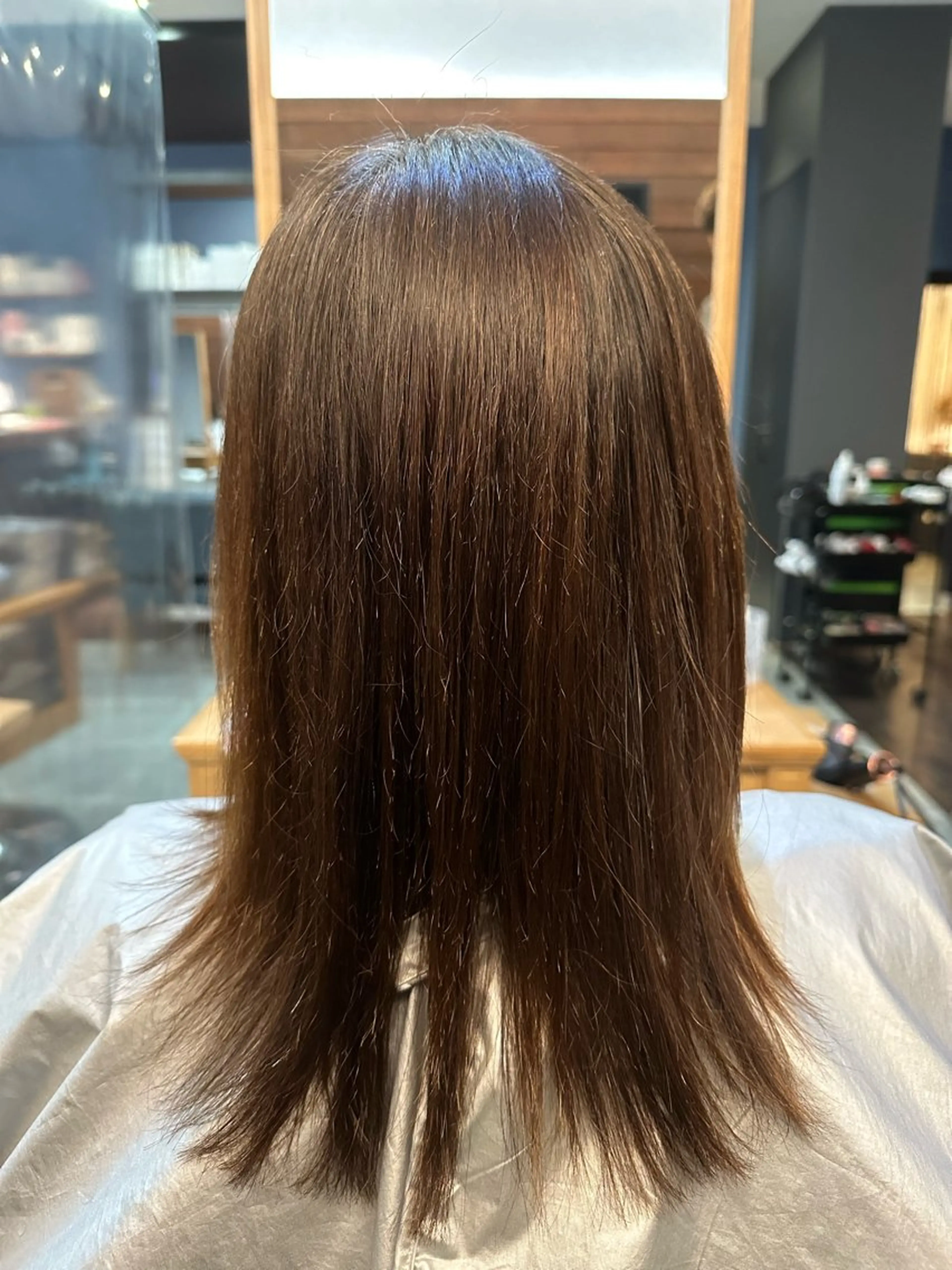 セミロング カット 縮毛矯正 トリートメント 🎀Kubu🍀 Natsumu🎀のヘアスタイル