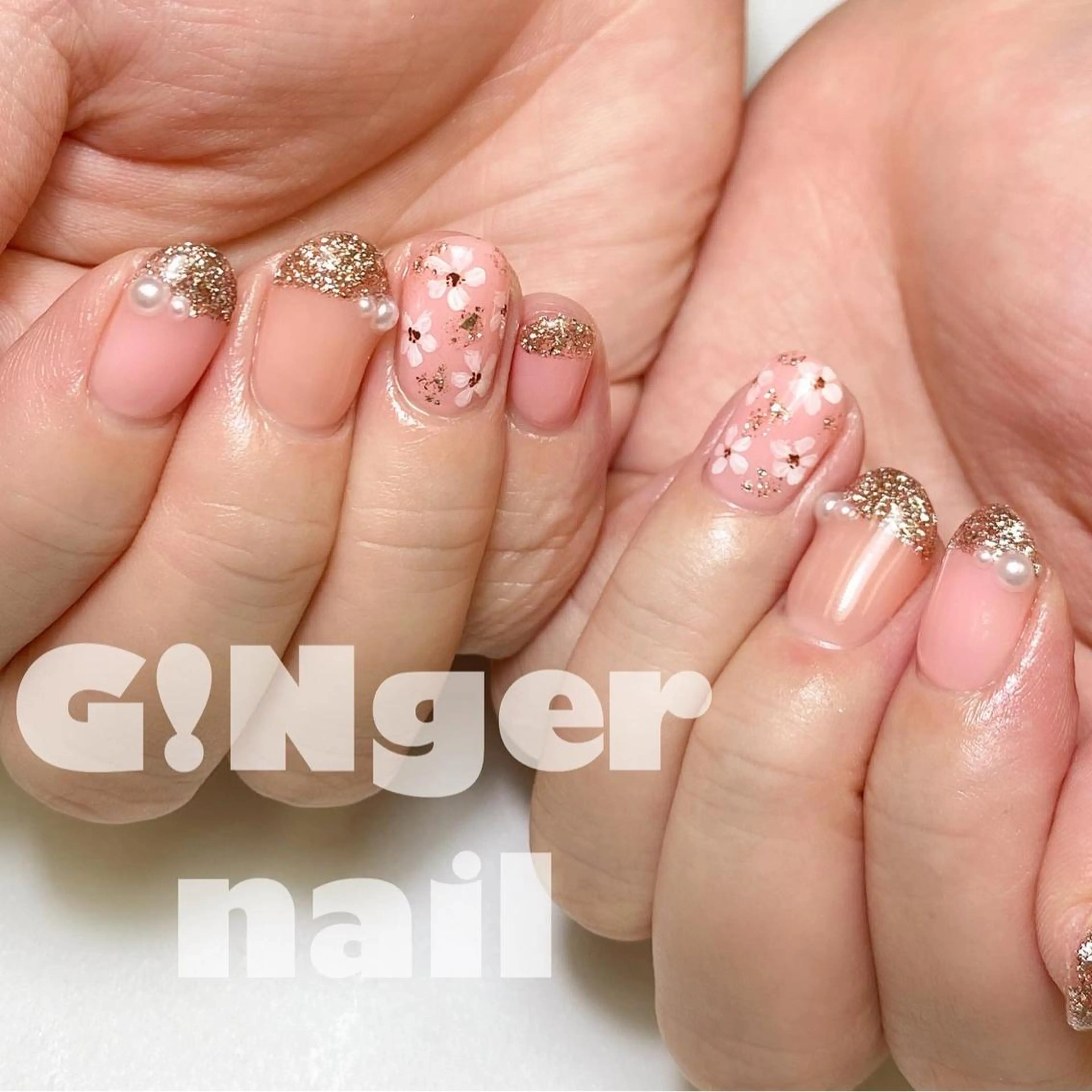 ネイル ピンク ハンドネイル ハンドケア GINGER NAIL所属・代々木 GINGERNAILのネイルデザイン