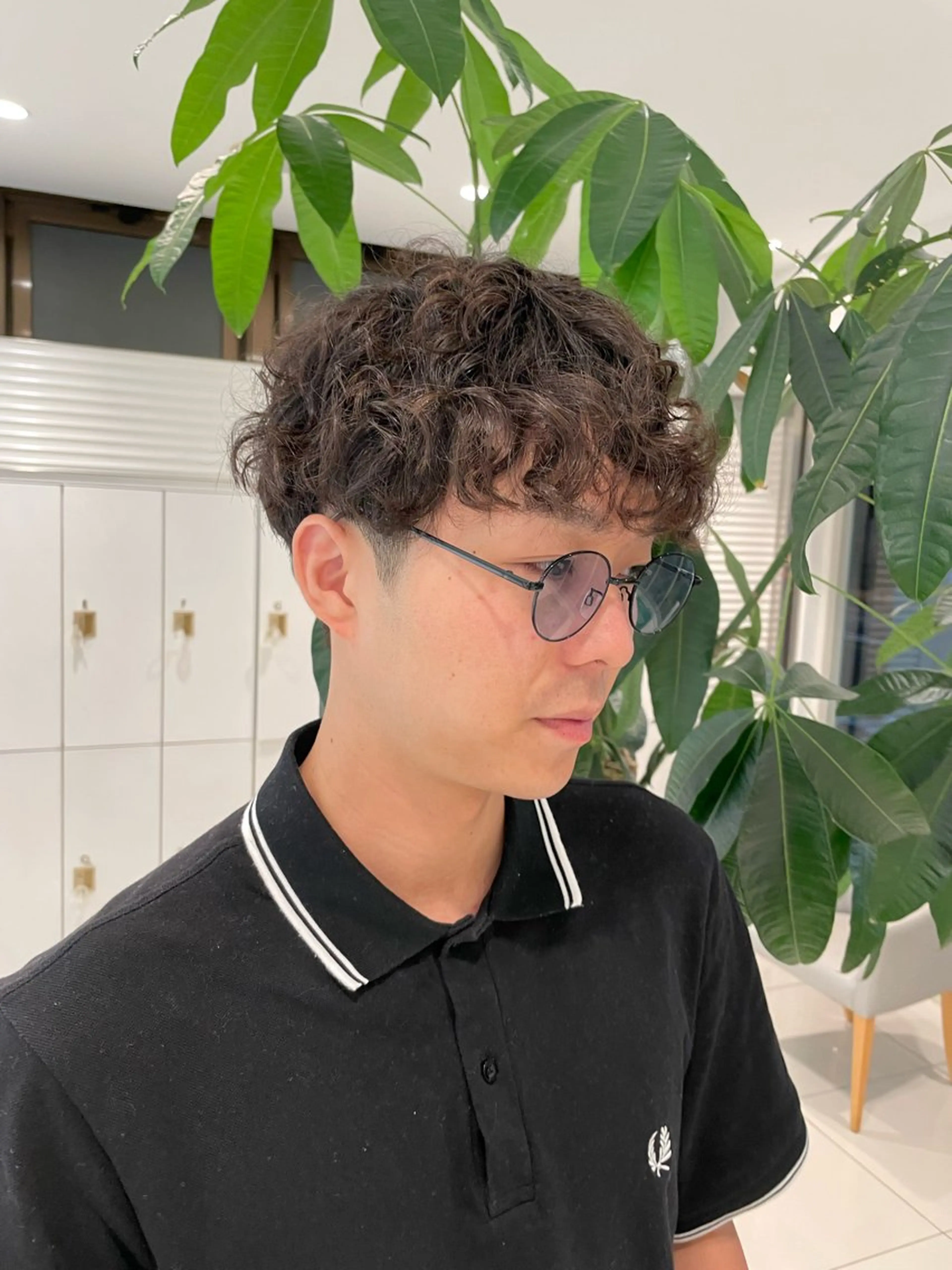 ショート パーマ メンズ メンズパーマ プードルパーマ プードルパーマ 樋笠 知佳のヘアスタイル