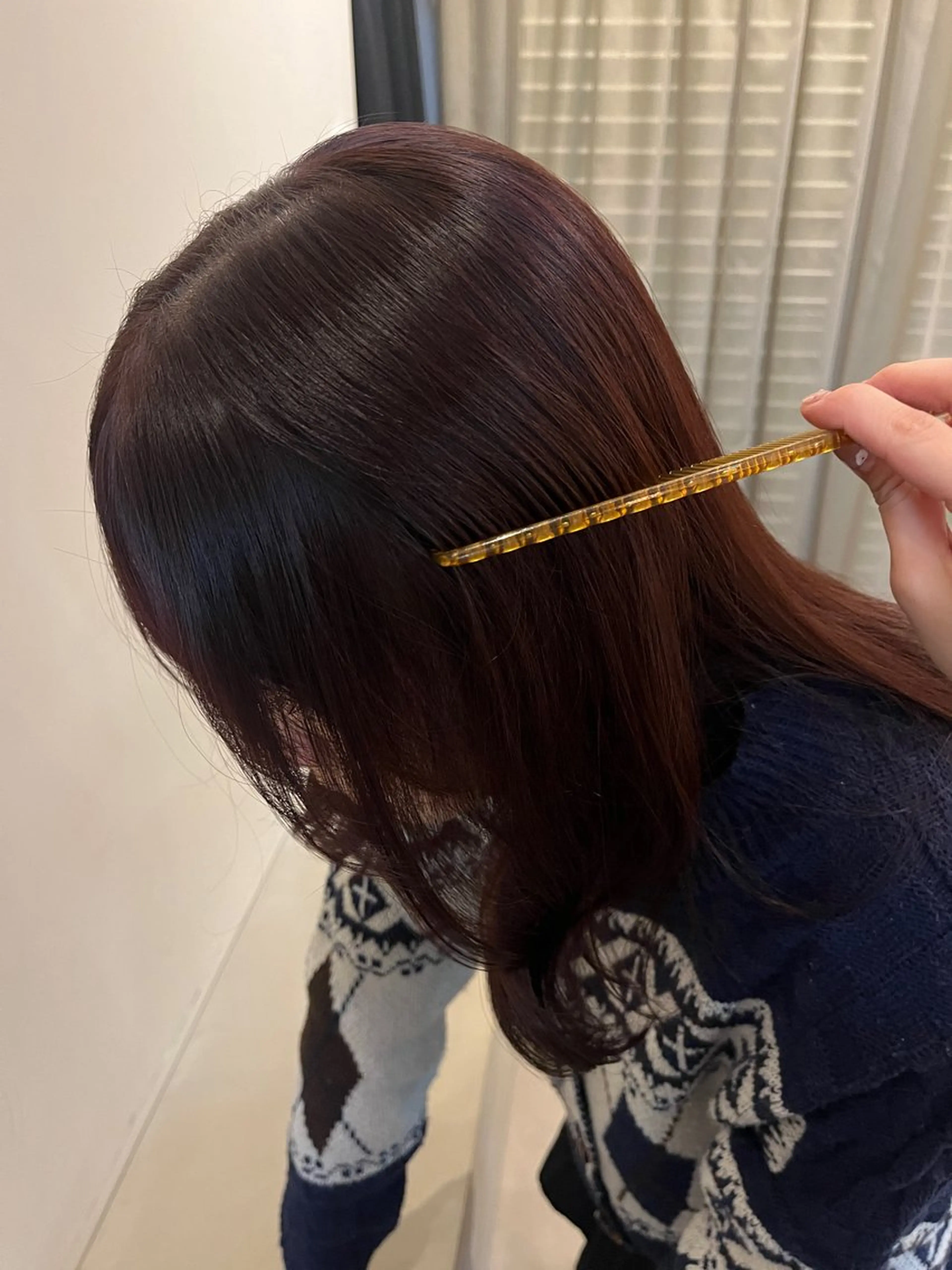 🍷ワインレッドカラー＋水分パックトリートメント（U25女性限定）の写真