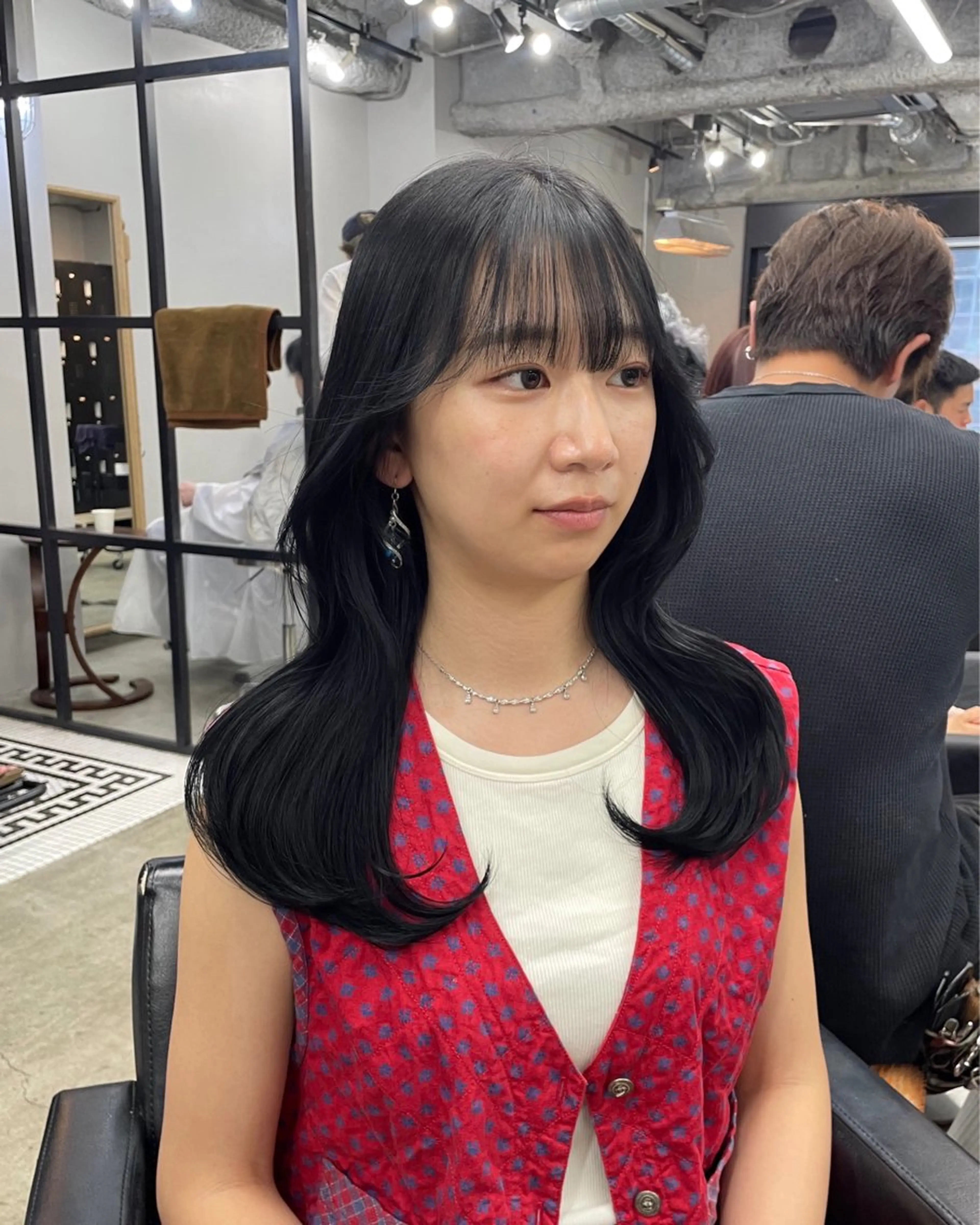 ロング カラー 新宿/韓国ヘア/ 髪質改善ストレートのヘアスタイル