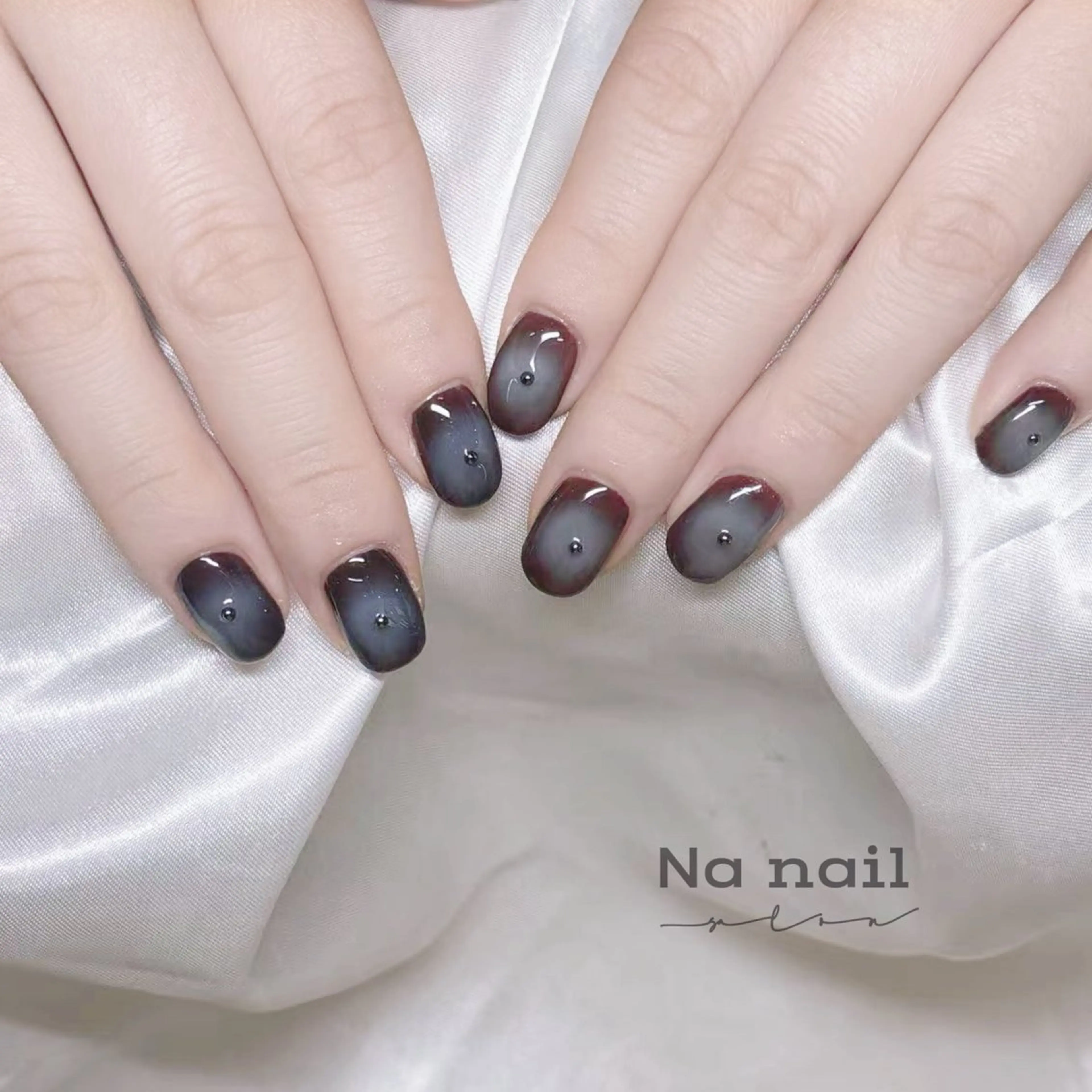 ネイル ブルー ハンドネイル CC nailのネイルデザイン