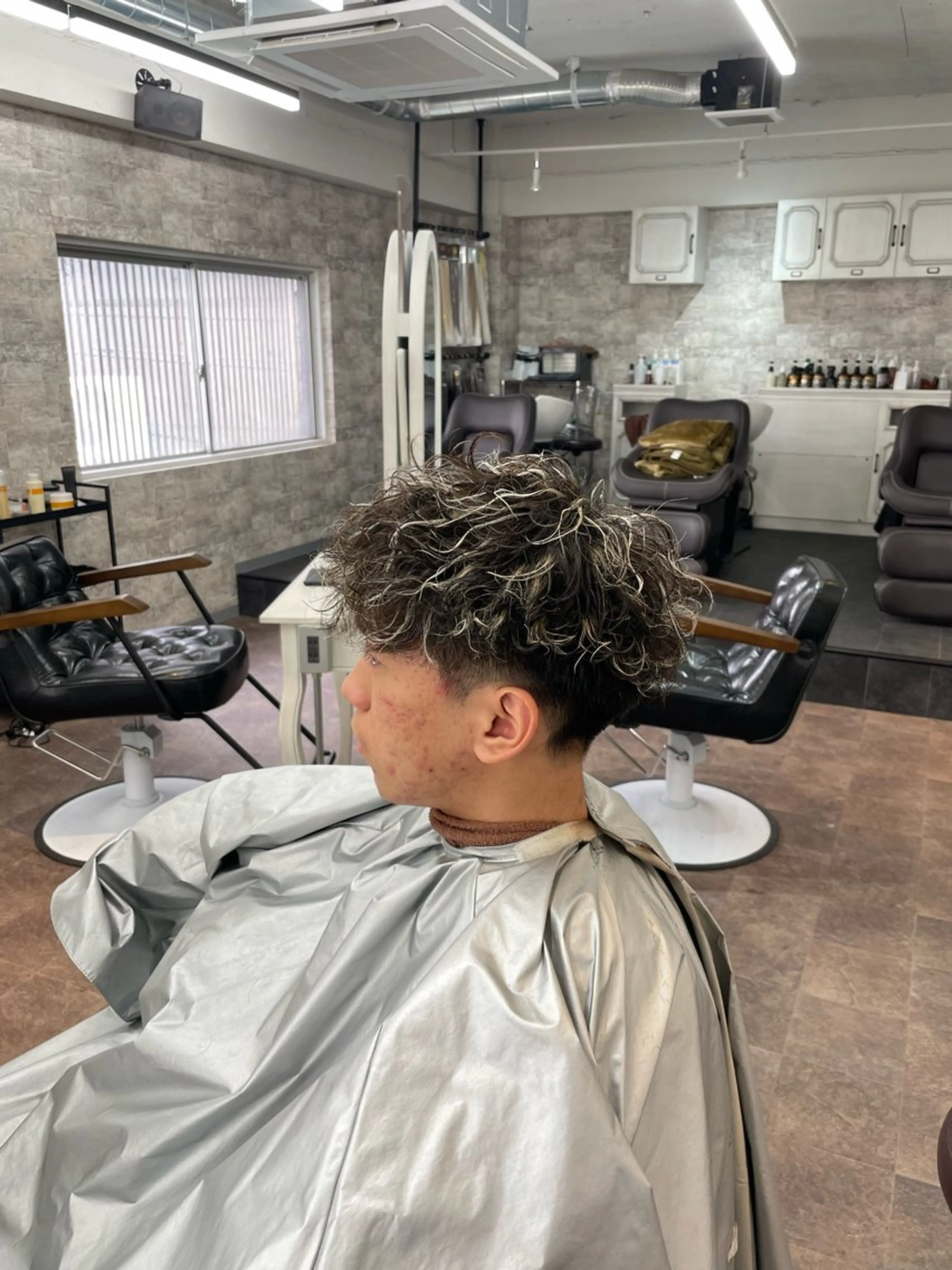 メンズカット+パーマ+メッシュの写真