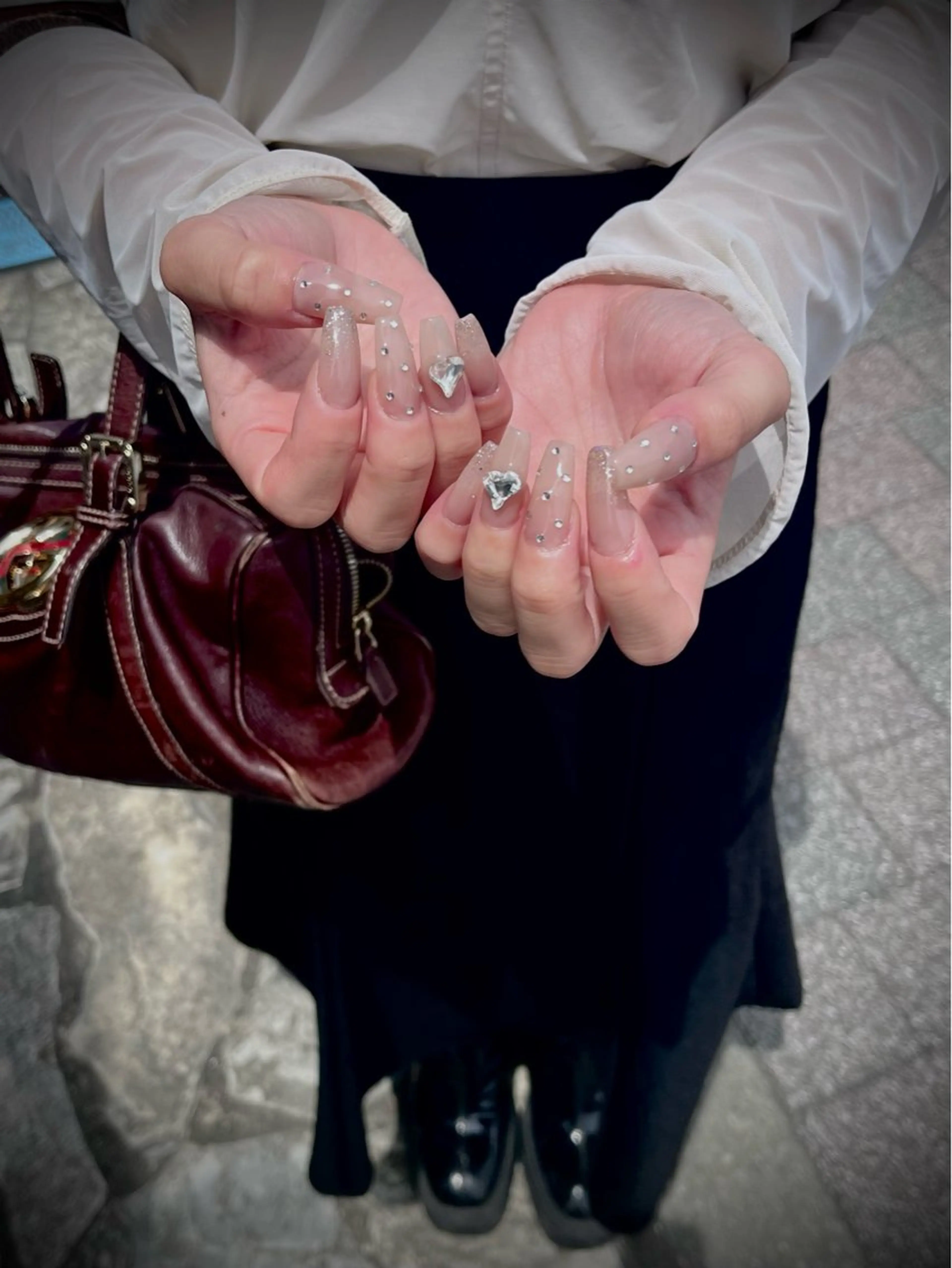 ネイル キラキラネイル マグネットネイル ワンカラーネイル スカルプネイル ワンホンネイル nine.🦋 YUKOのネイルデザイン