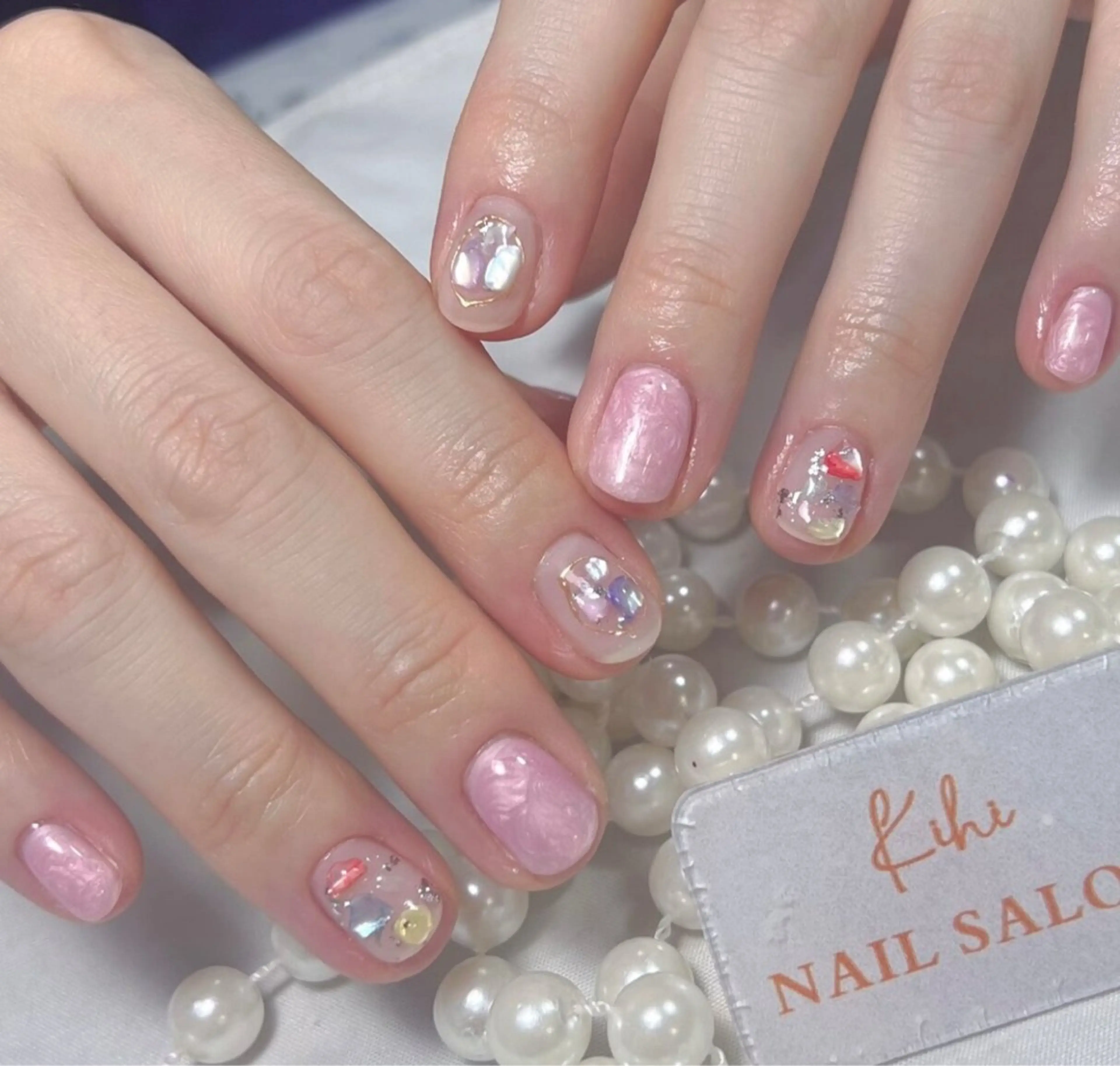 ネイル アートネイル フレンチネイル ジェルネイル グラデーション 韓国ネイル 村中 ハナのネイルデザイン