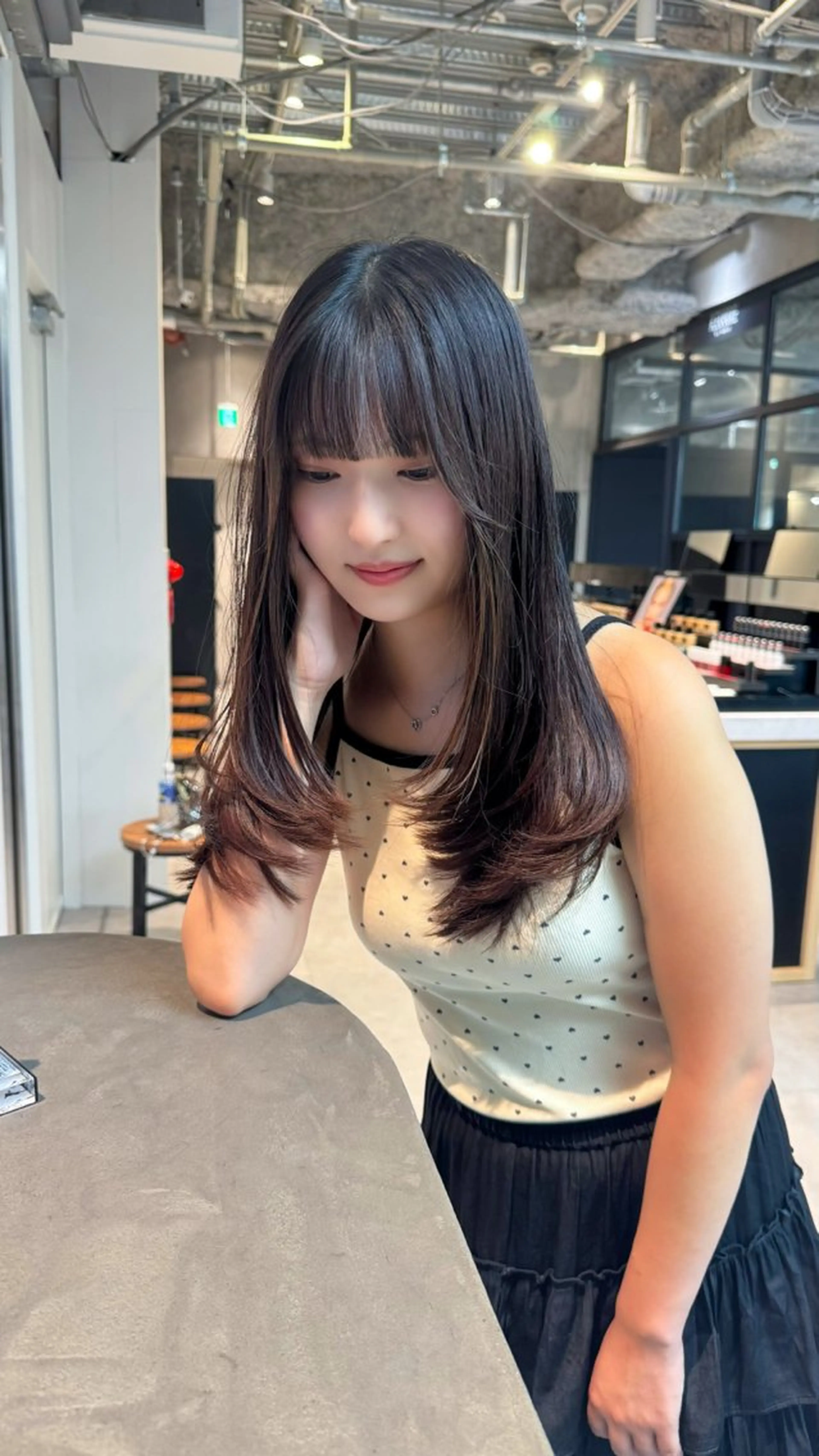 セミロング レイヤーカット トリートメント カット トリートメント 小田 晃瑛のヘアスタイル