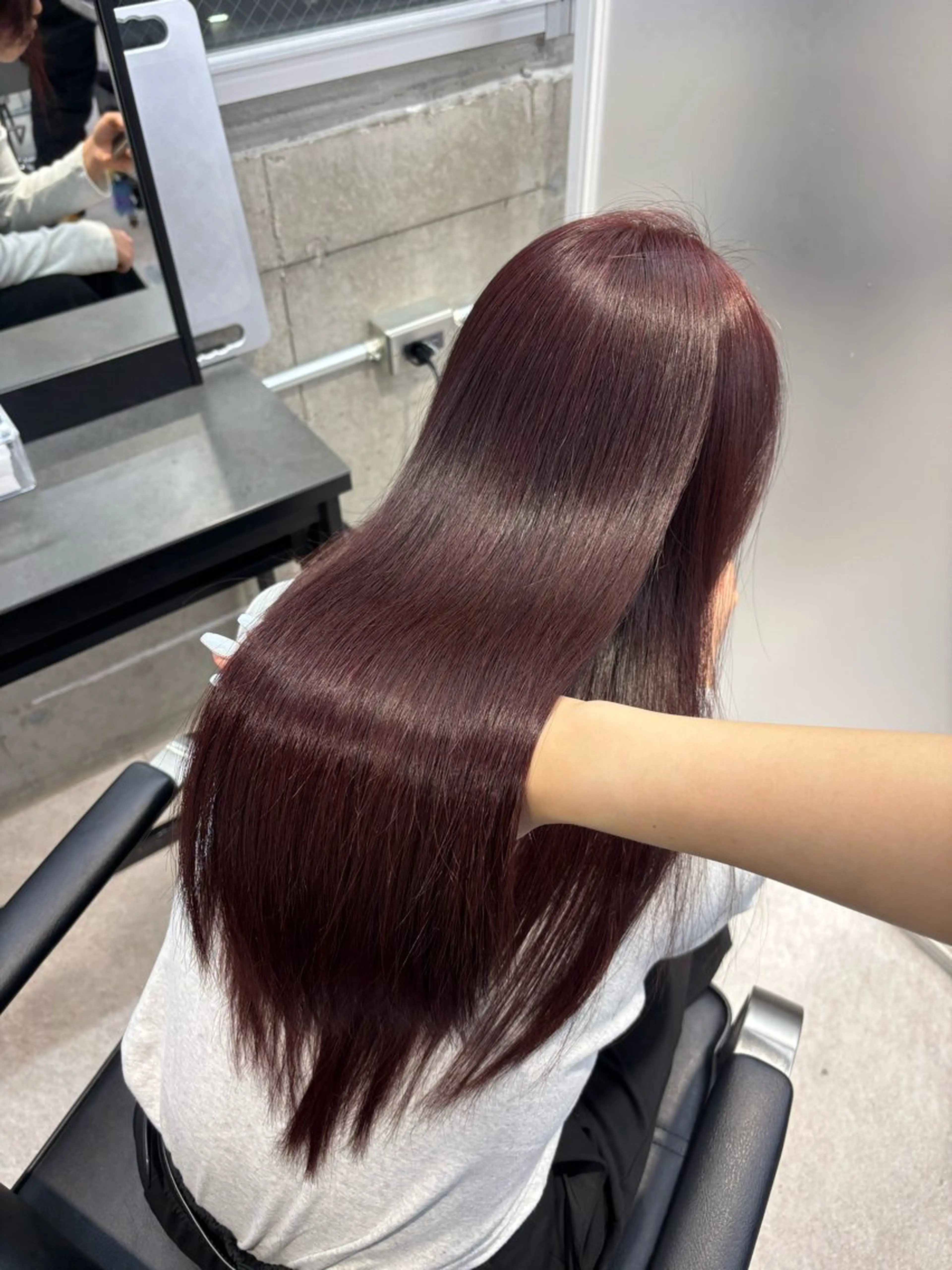 ロング カラー カット ヘアカラー トリートメント ヘッドスパ ヒマワリ/ ワンホン/髪質改善のヘアスタイル