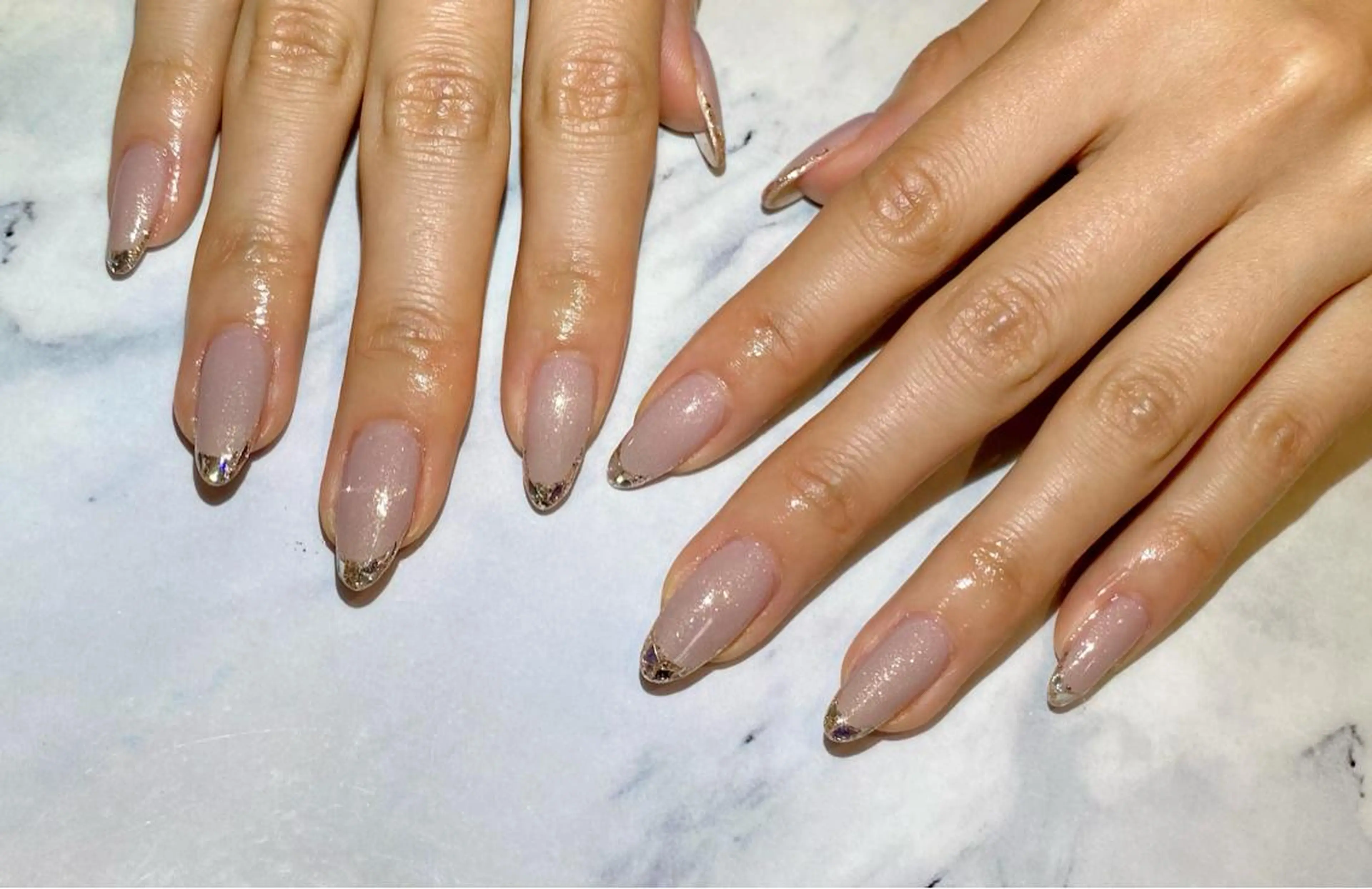 ネイル フレンチネイル ラメ(グリッター) Lino+ ネイル&よもぎ蒸しのネイルデザイン