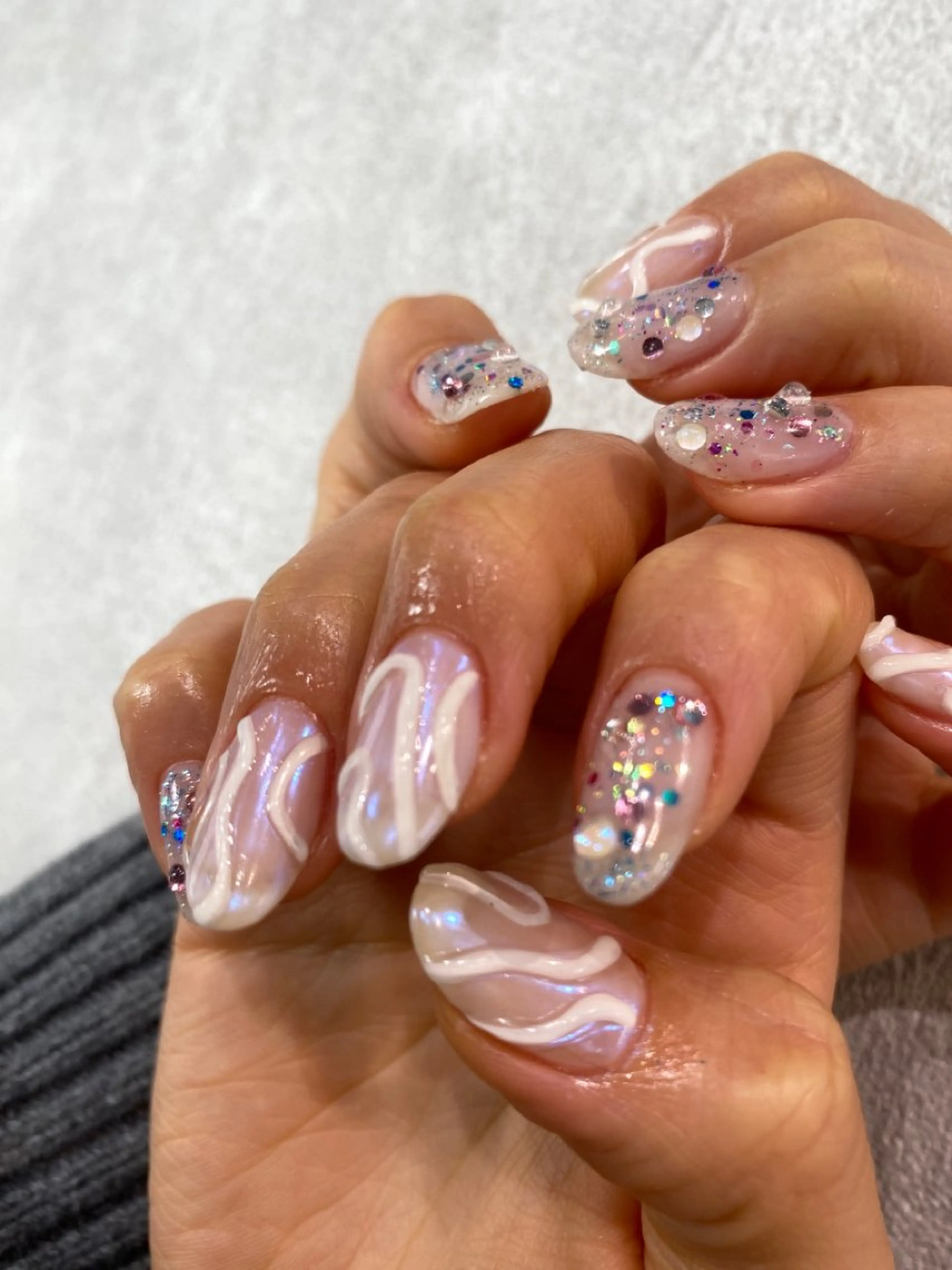 ネイル アートネイル カジュアル フレンチネイル ジェルネイル マットネイル ハンドネイル chika ／ nailのネイルデザイン