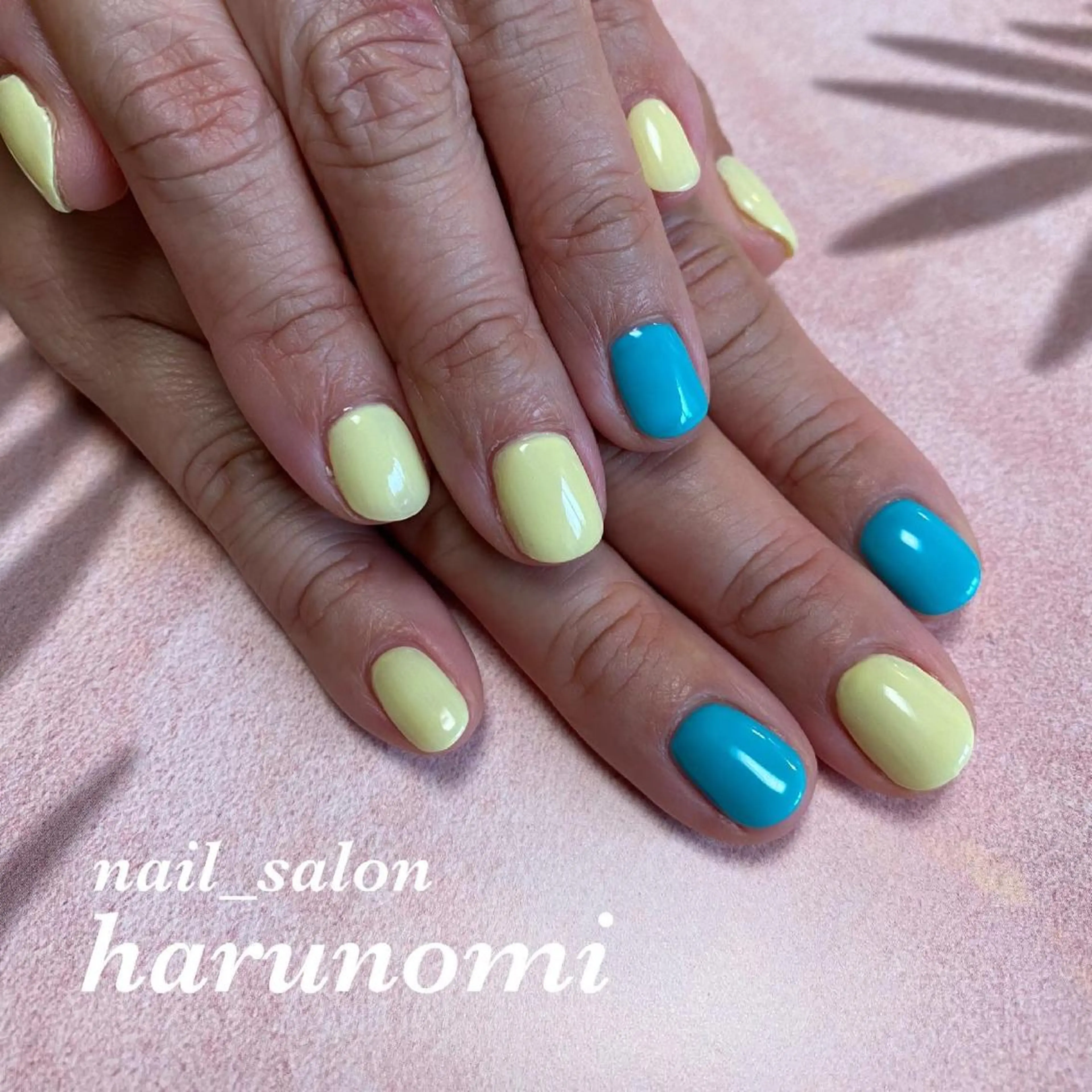 ネイル ブルー ハンドネイル nailroom harunomiのネイルデザイン