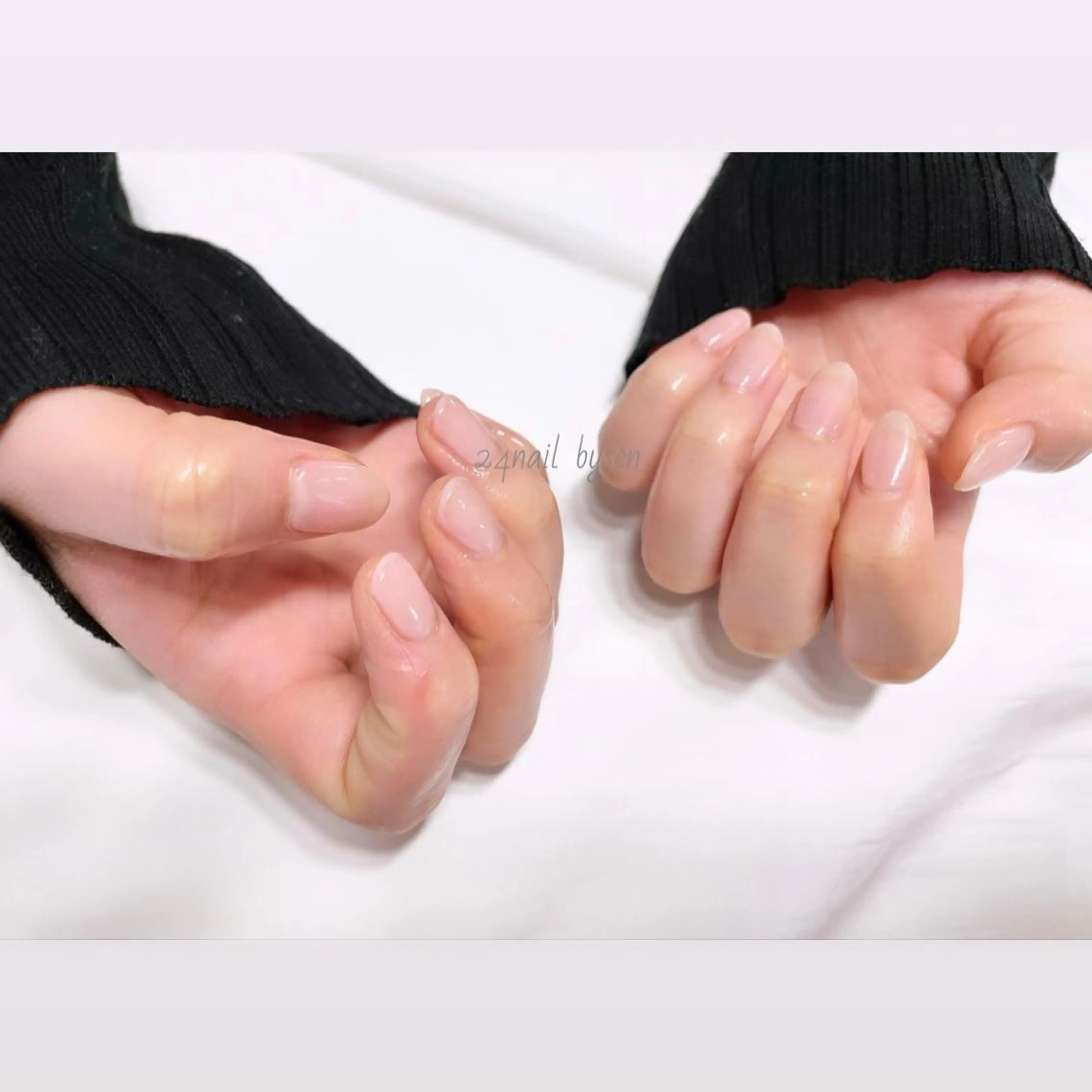 ネイル ピンク ピンクベージュ ハンドネイル Atelier by 24nail/Ayaのネイルデザイン