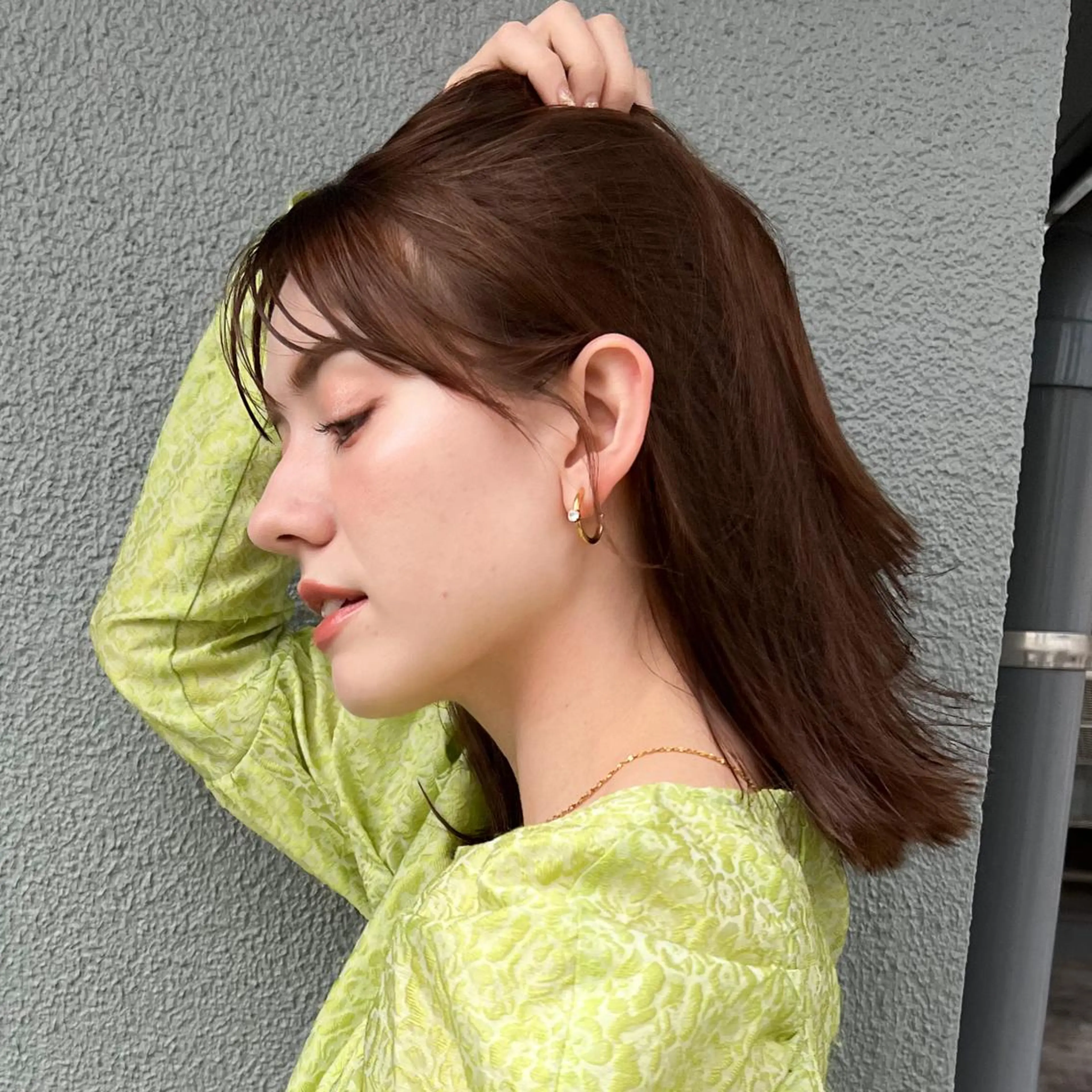 ミディアム カラー くびれヘア 外ハネヘア カット ヘアカラー トリートメント レイヤーカットのプロ 大人ヘア宮森貴志のヘアスタイル