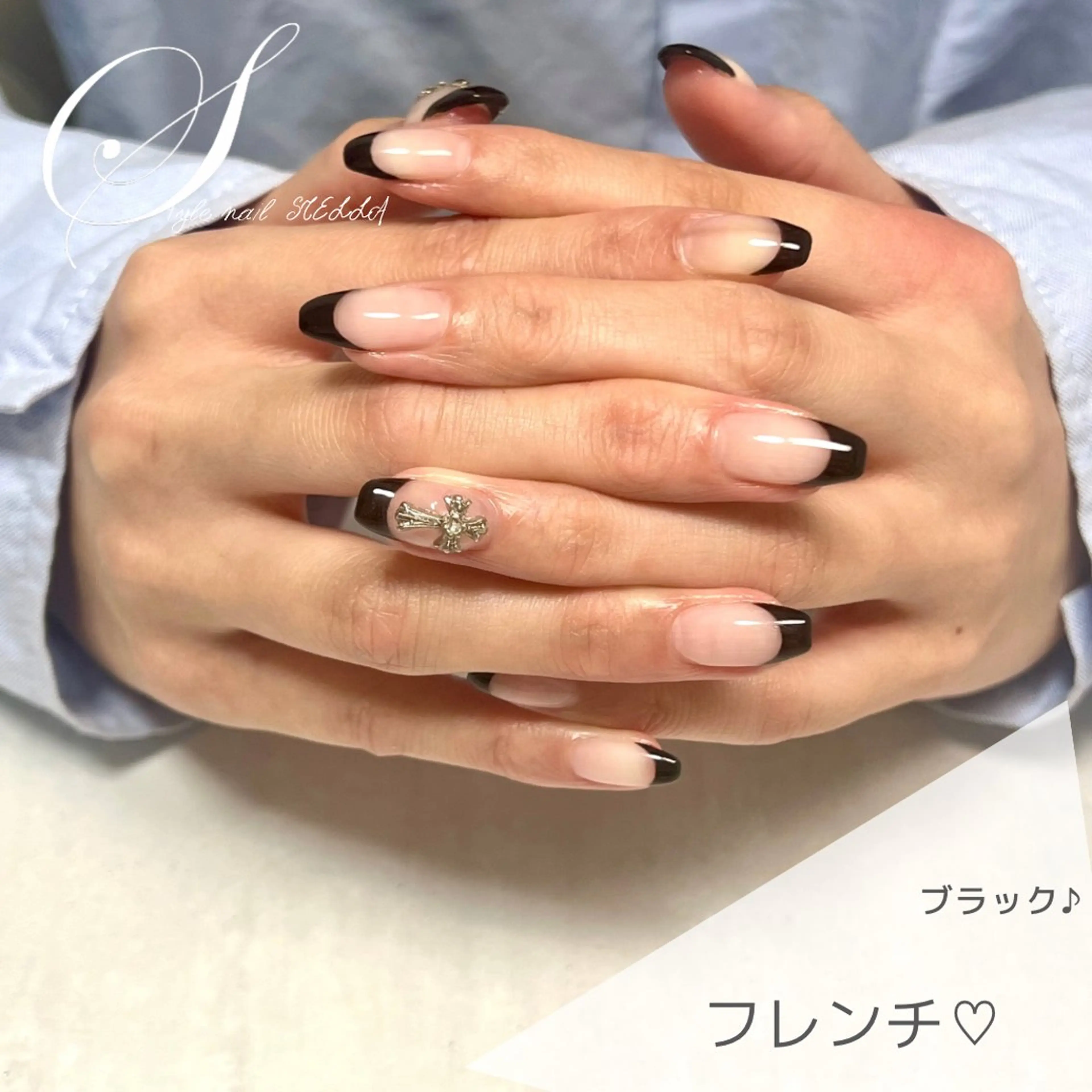 セミロング ハンドネイル ステラ marikominoのネイルデザイン