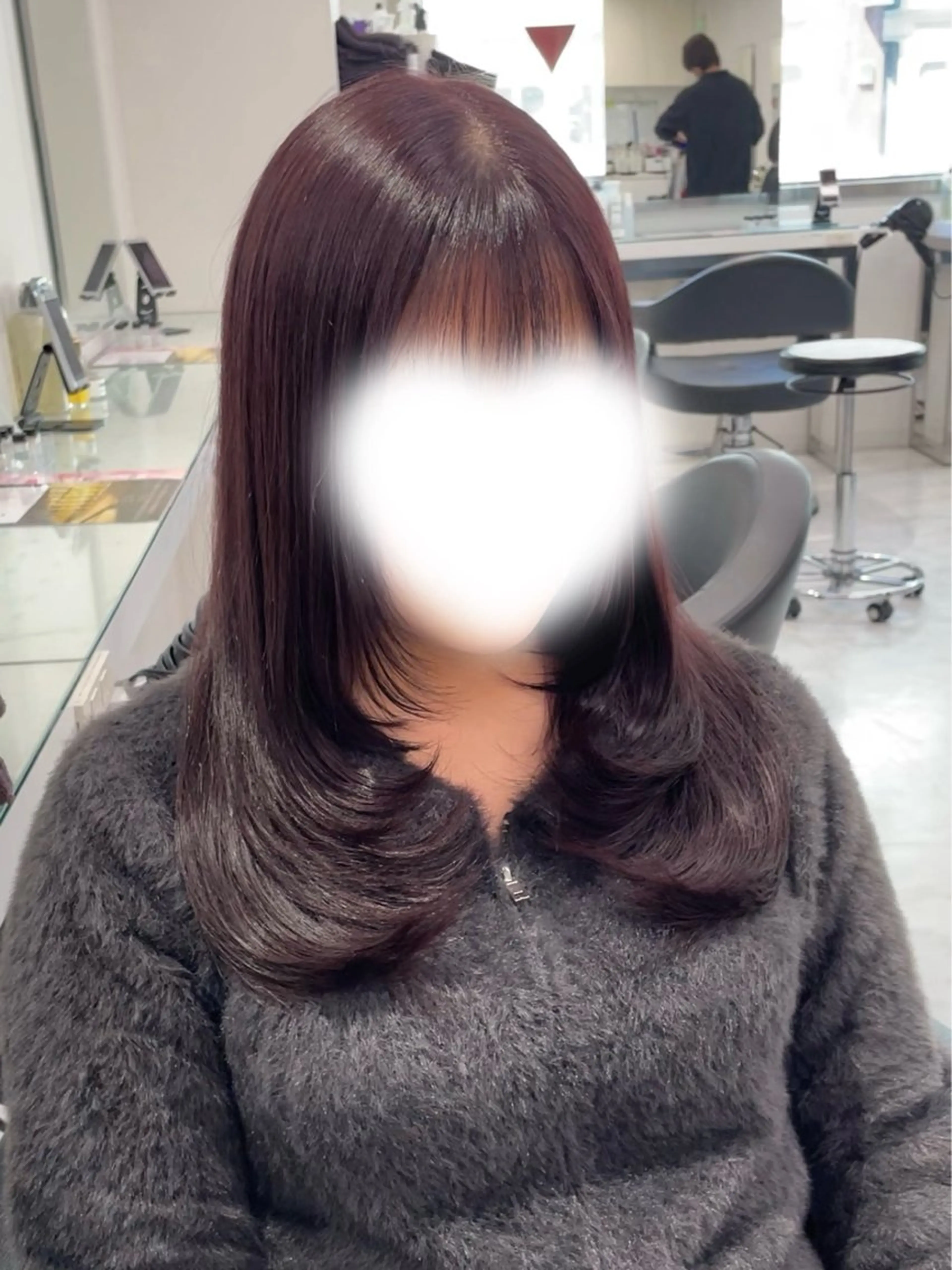 セミロング カラー カット ヘアカラー トリートメント トレンド暖色ヘア🍒 miu🍒のヘアスタイル