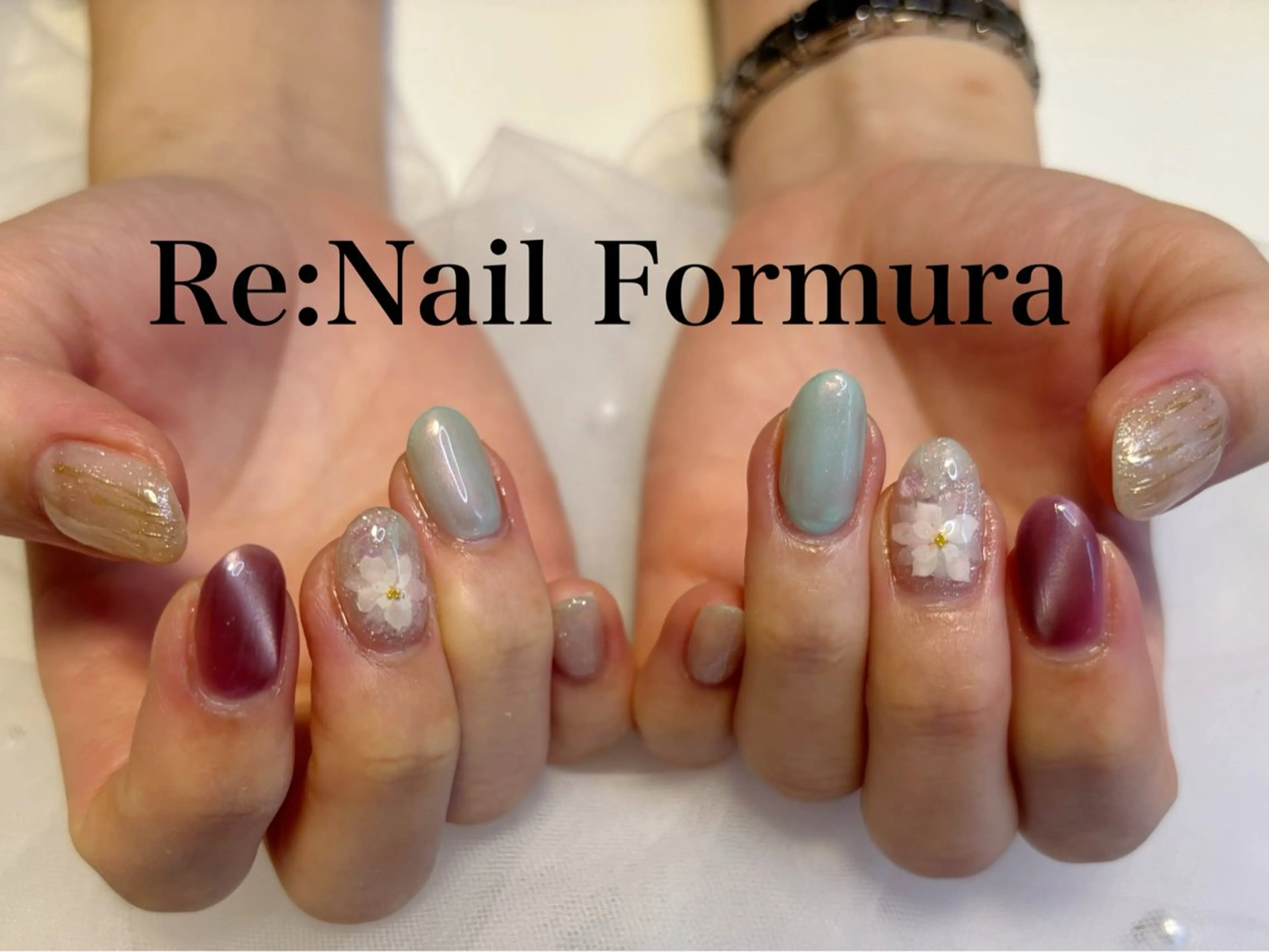 ミディアム ハンドネイル Re:Nail Formula所属・kido chieのネイルデザイン