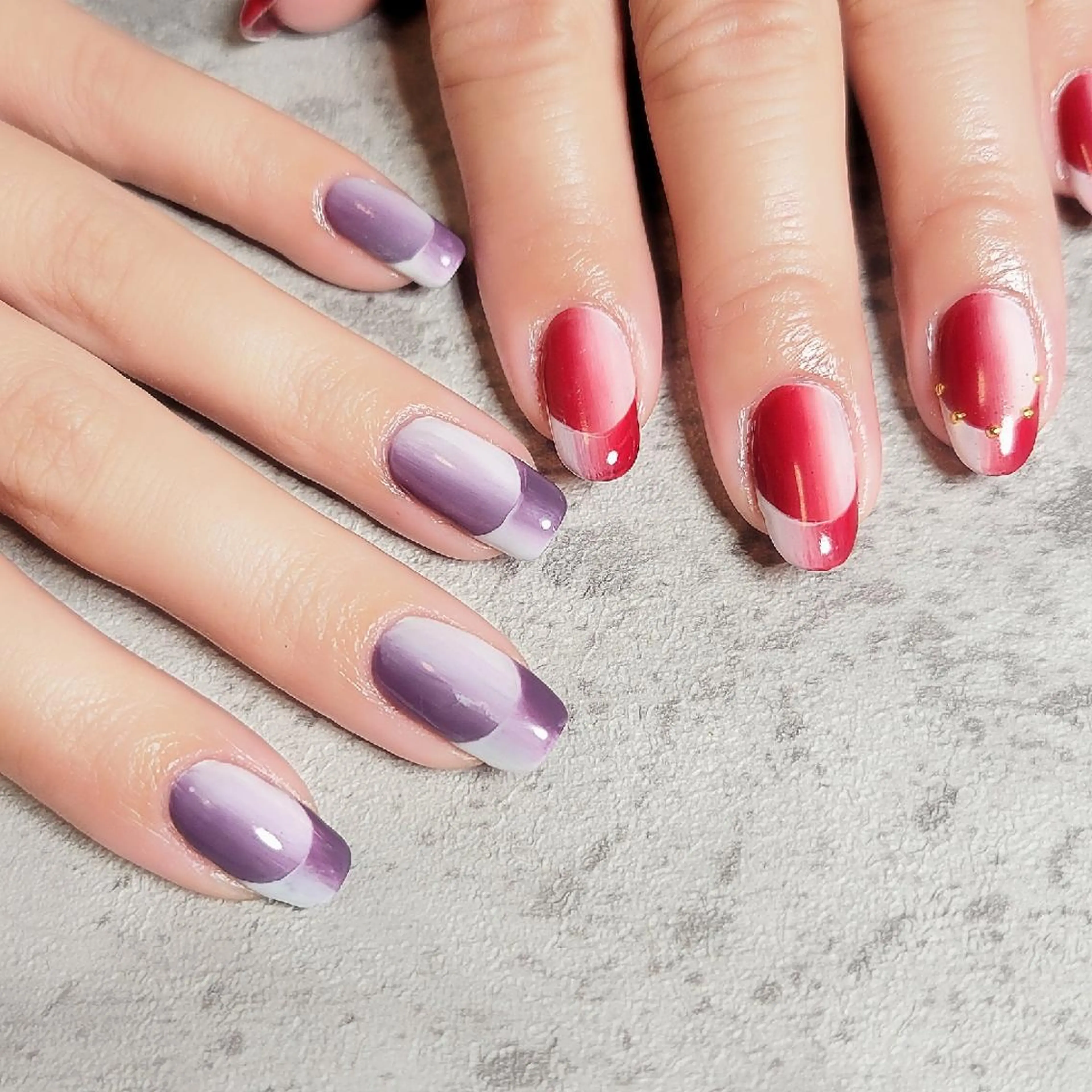 ネイル フレンチネイル オンブレフレンチ MU5-nail 金山ネイルサロンのネイルデザイン