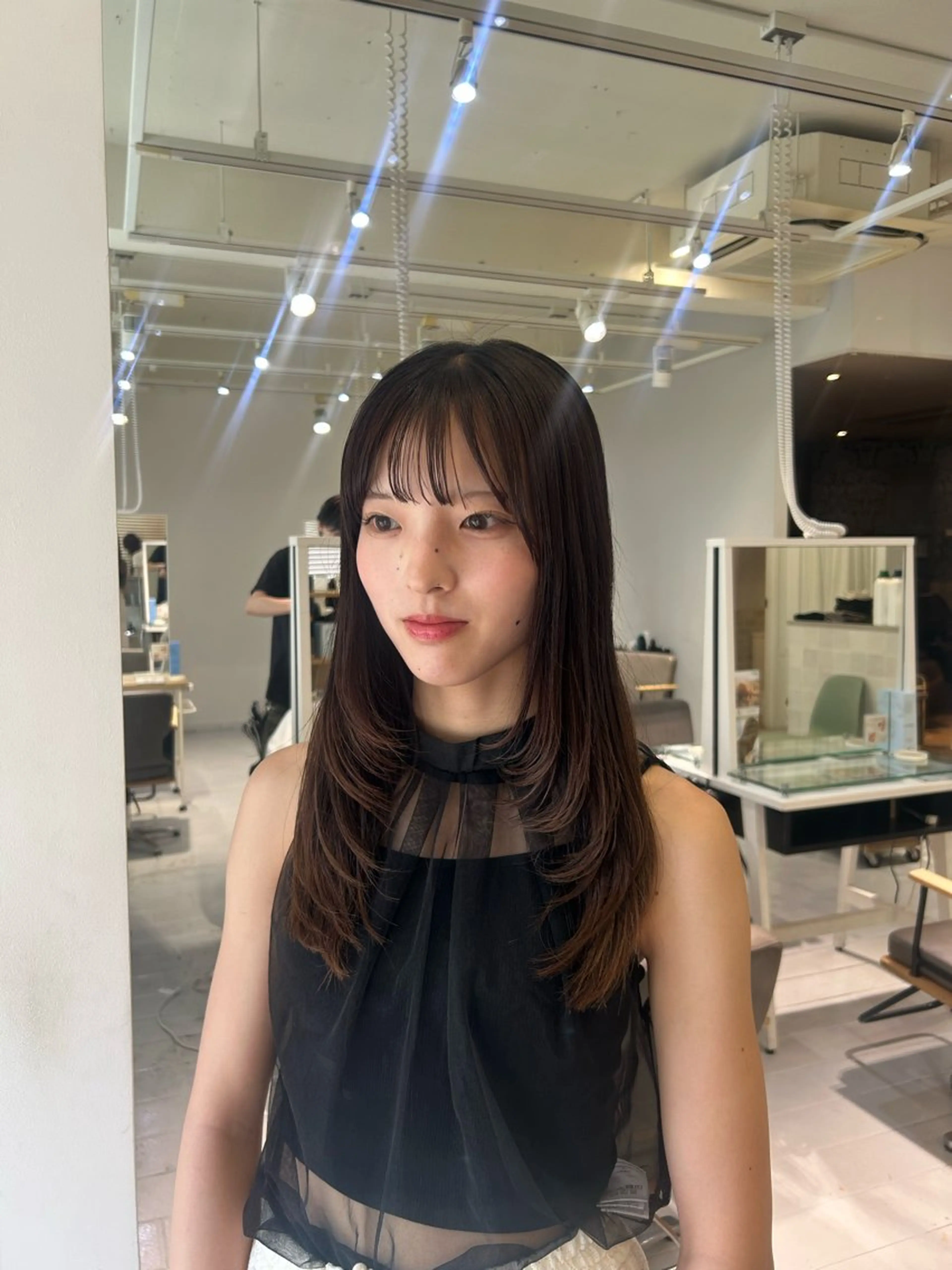 ロング カット 韓国ヘア ‎⟡.·KANA🐥のヘアスタイル