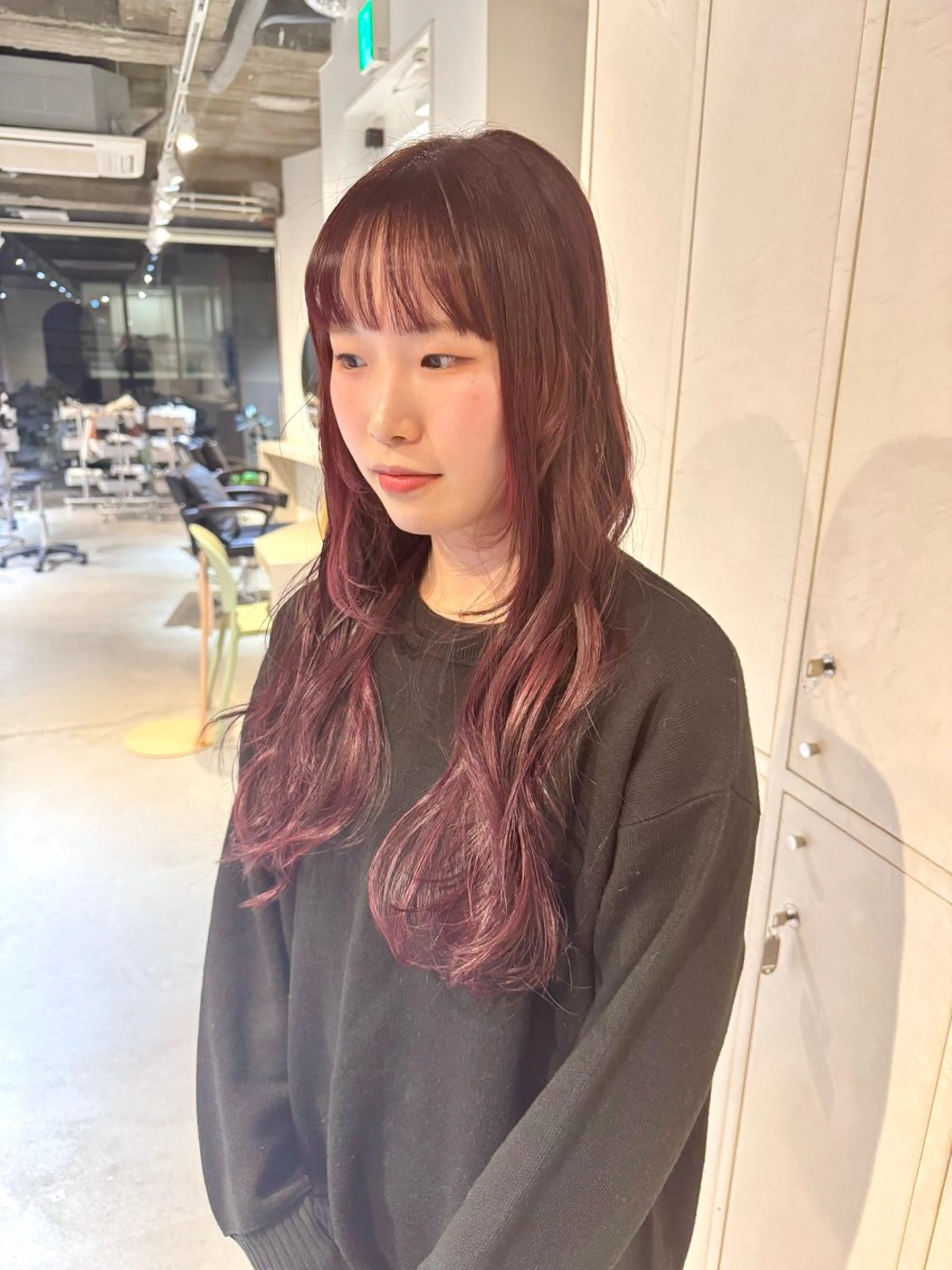 ロング カラー 切りっぱなしボブ ショートボブ アッシュ ベージュカラー グレージュ 髪質改善スペシャリス ト長尾勇弥/梅田中津のヘアスタイル