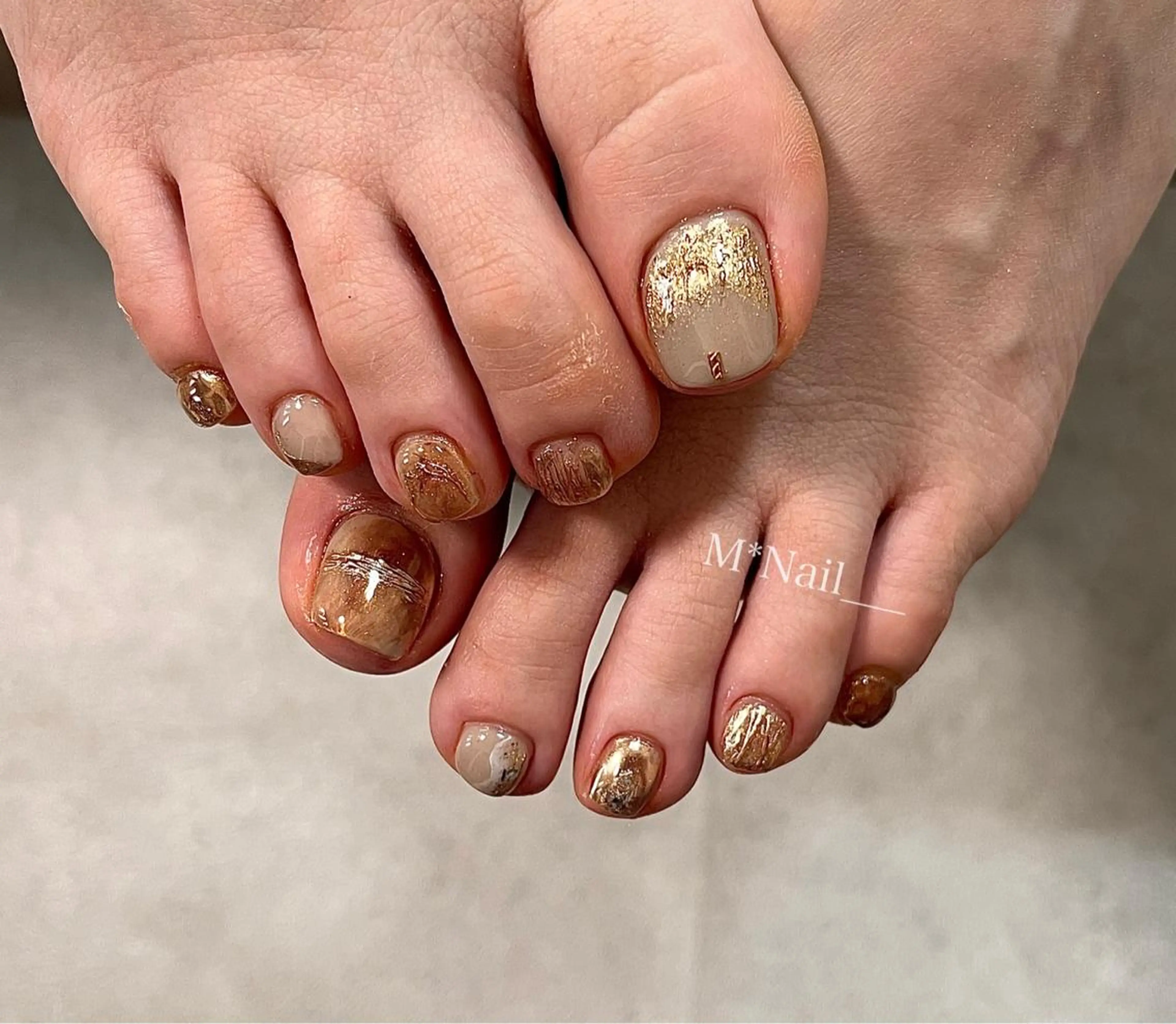 ネイル フットネイル M* Nailのネイルデザイン