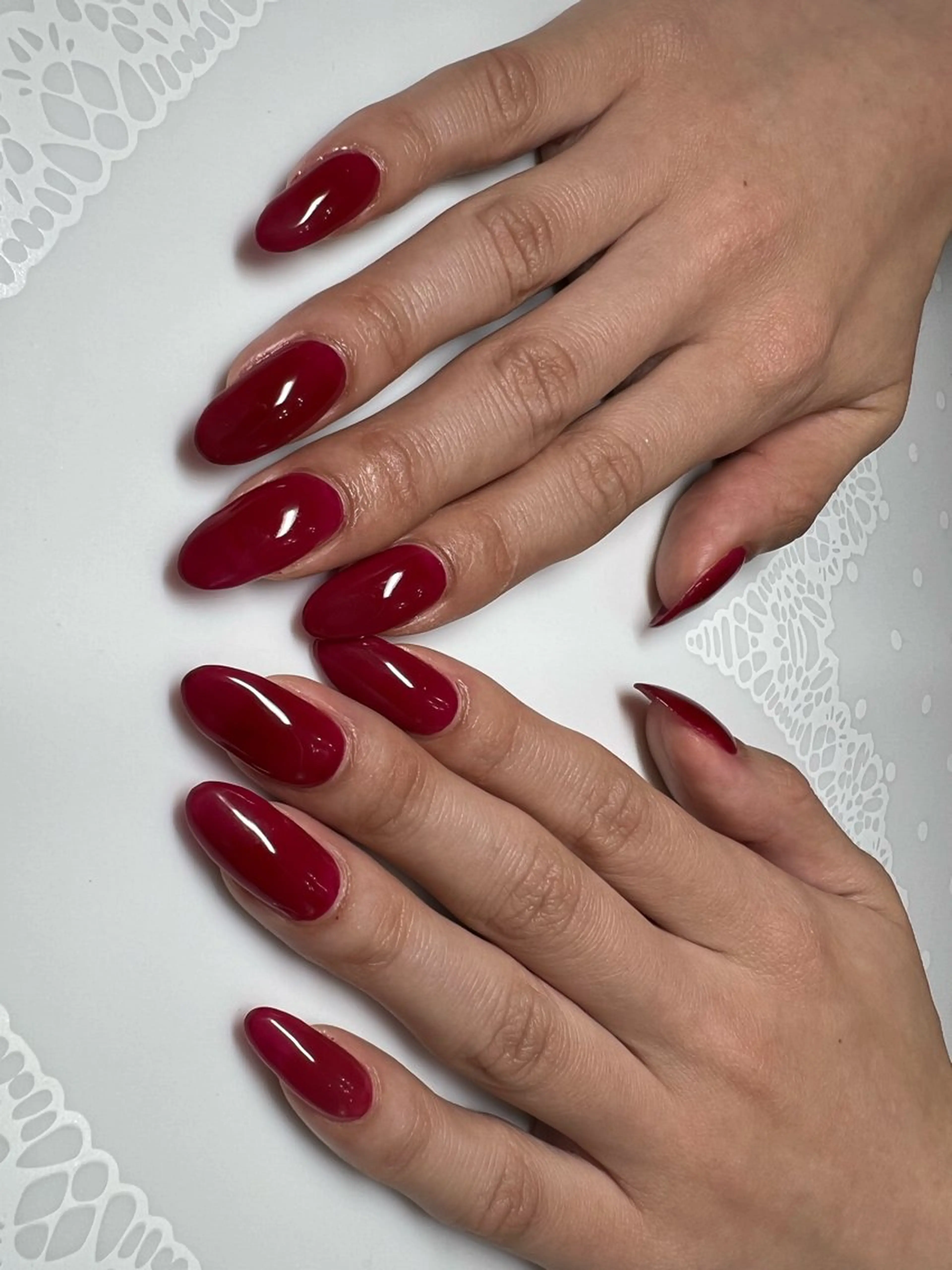 ネイル ワンカラーネイル 赤色 tty Nail&Eyelash所属・利光 絵瑠のネイルデザイン