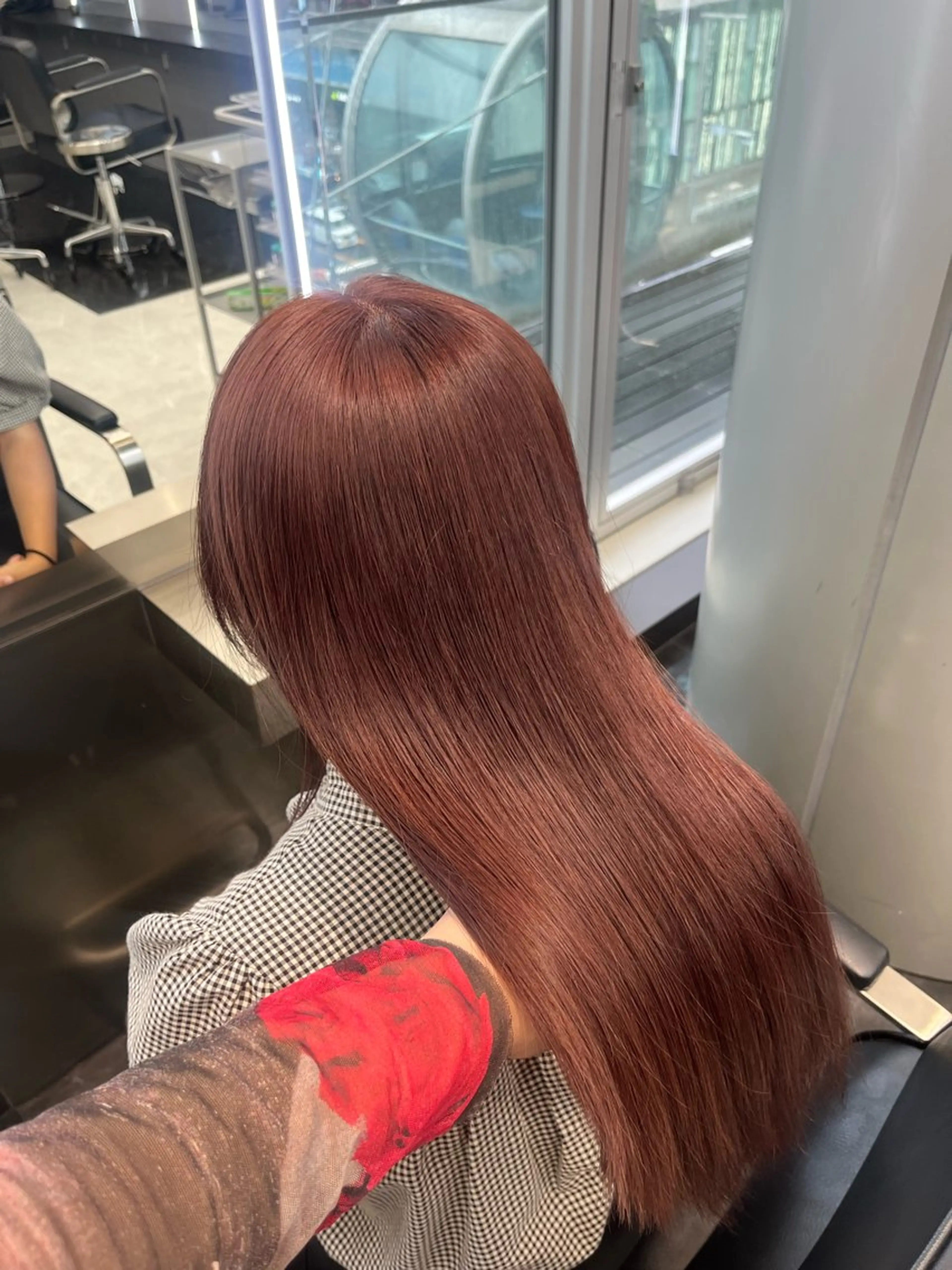 セミロング カラー ヘアアレンジ ブリーチ ブラウンカラー ダブルカラー ブリーチなしカラー ピンクカラー ハイトーン/透明感 髪質改善/rinaのヘアスタイル