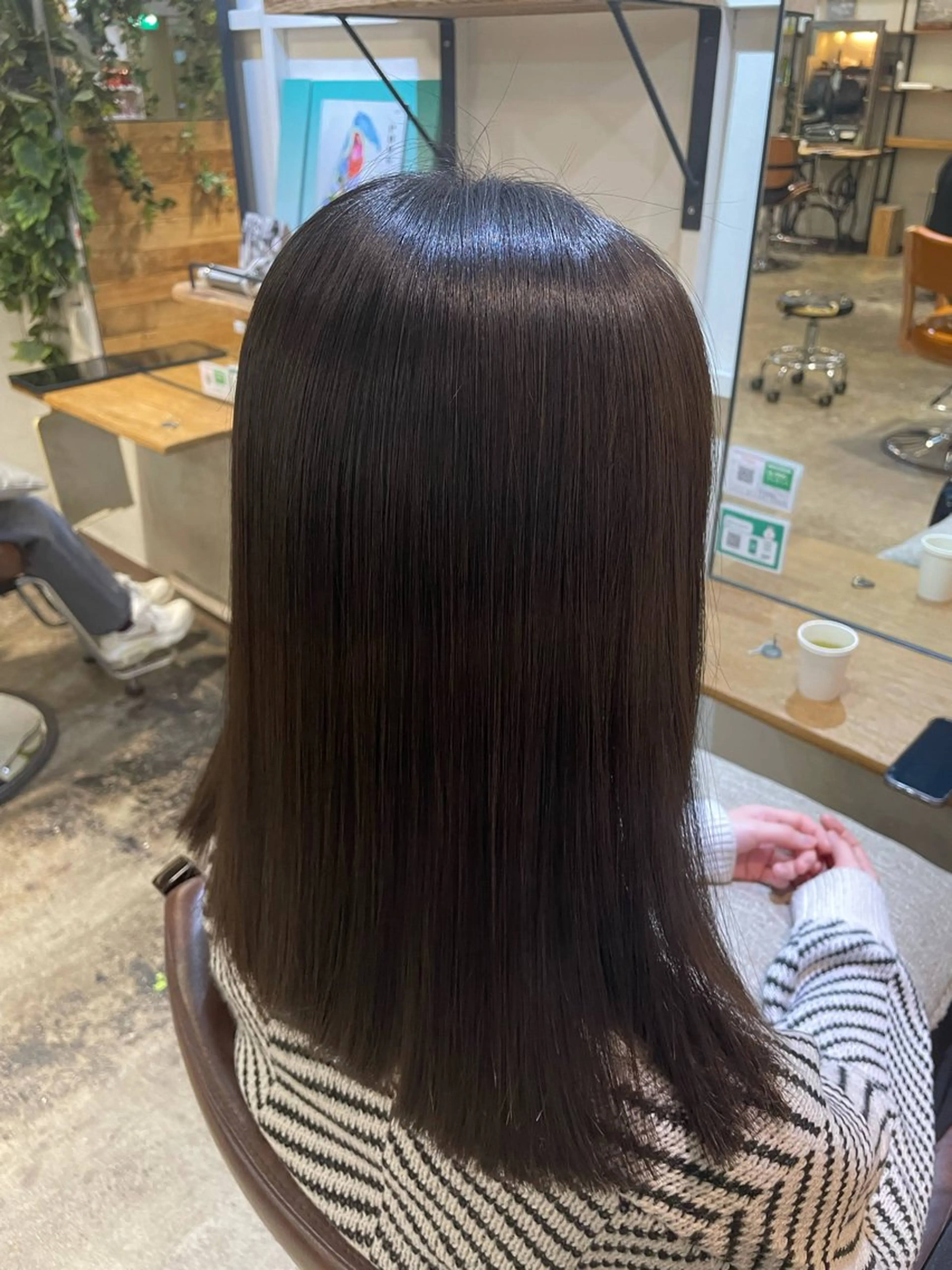 セミロング 髪質改善 トリートメント 酸性ストレート 酸熱トリートメント カット トリートメント 野村直希 NAOKIのヘアスタイル