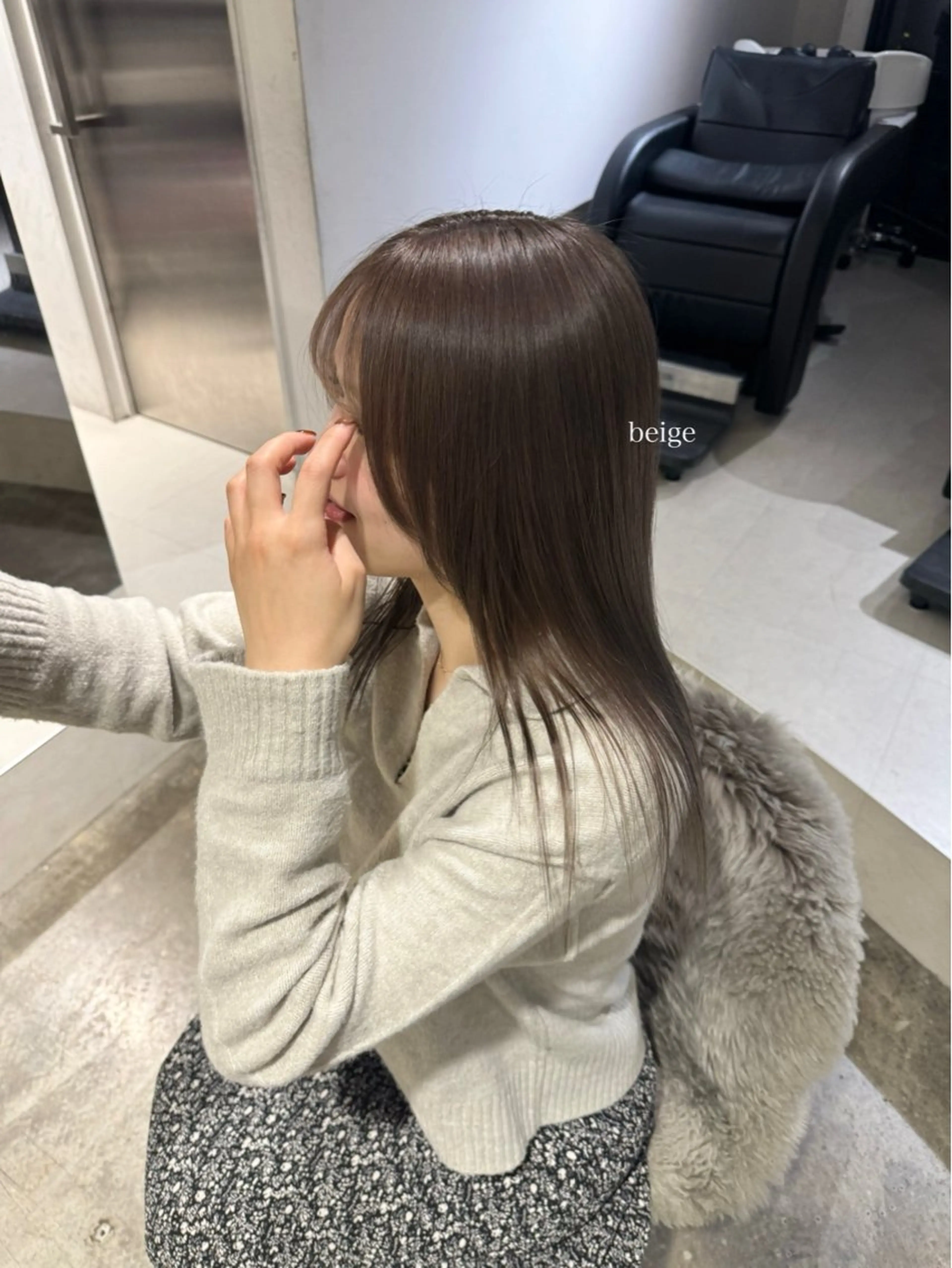 ロング カラー ヘアカラー トリートメント 髪質改善/似合わせ カラー/レイヤーのヘアスタイル