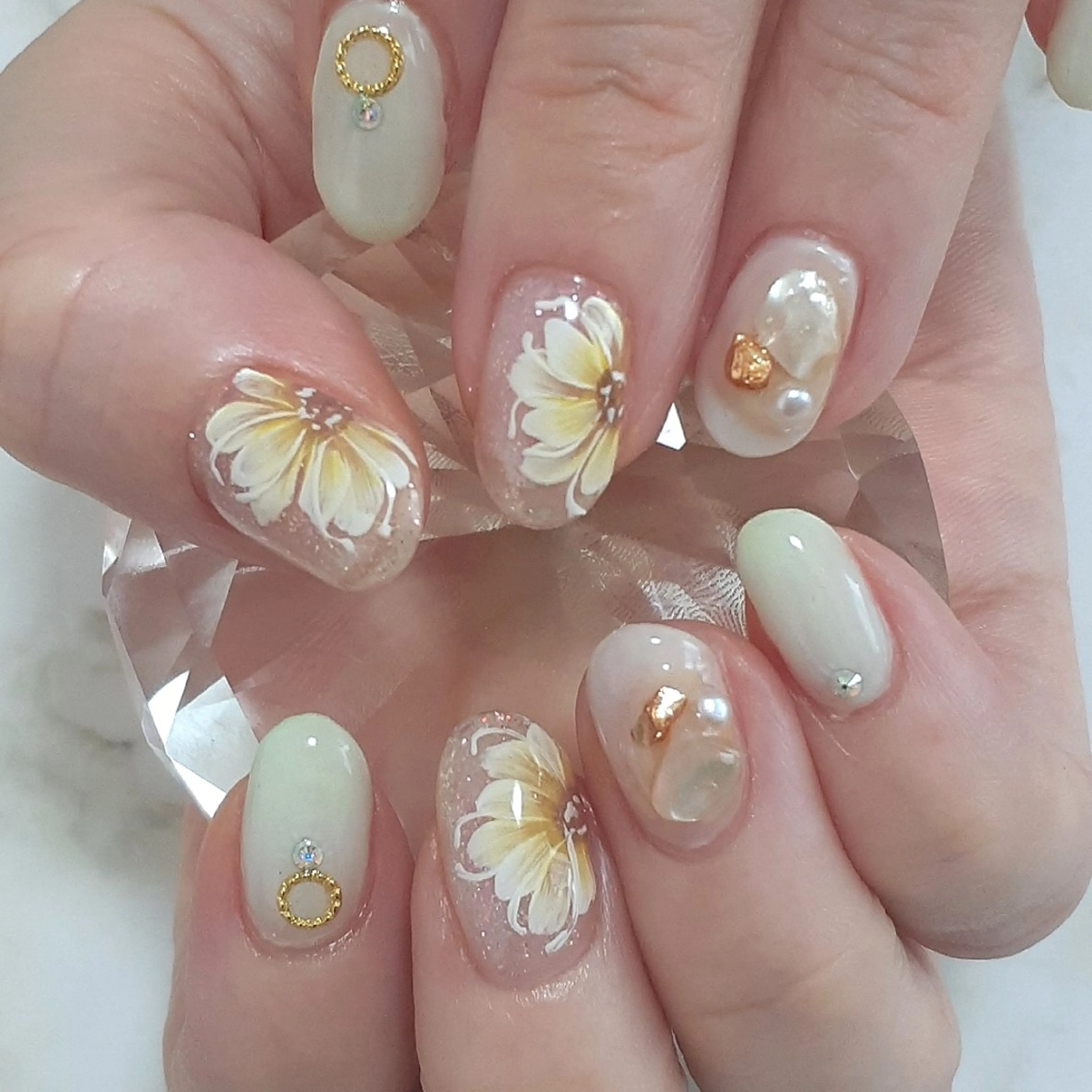 ネイル フラワーネイル ハンドネイル 池元 真由美のネイルデザイン