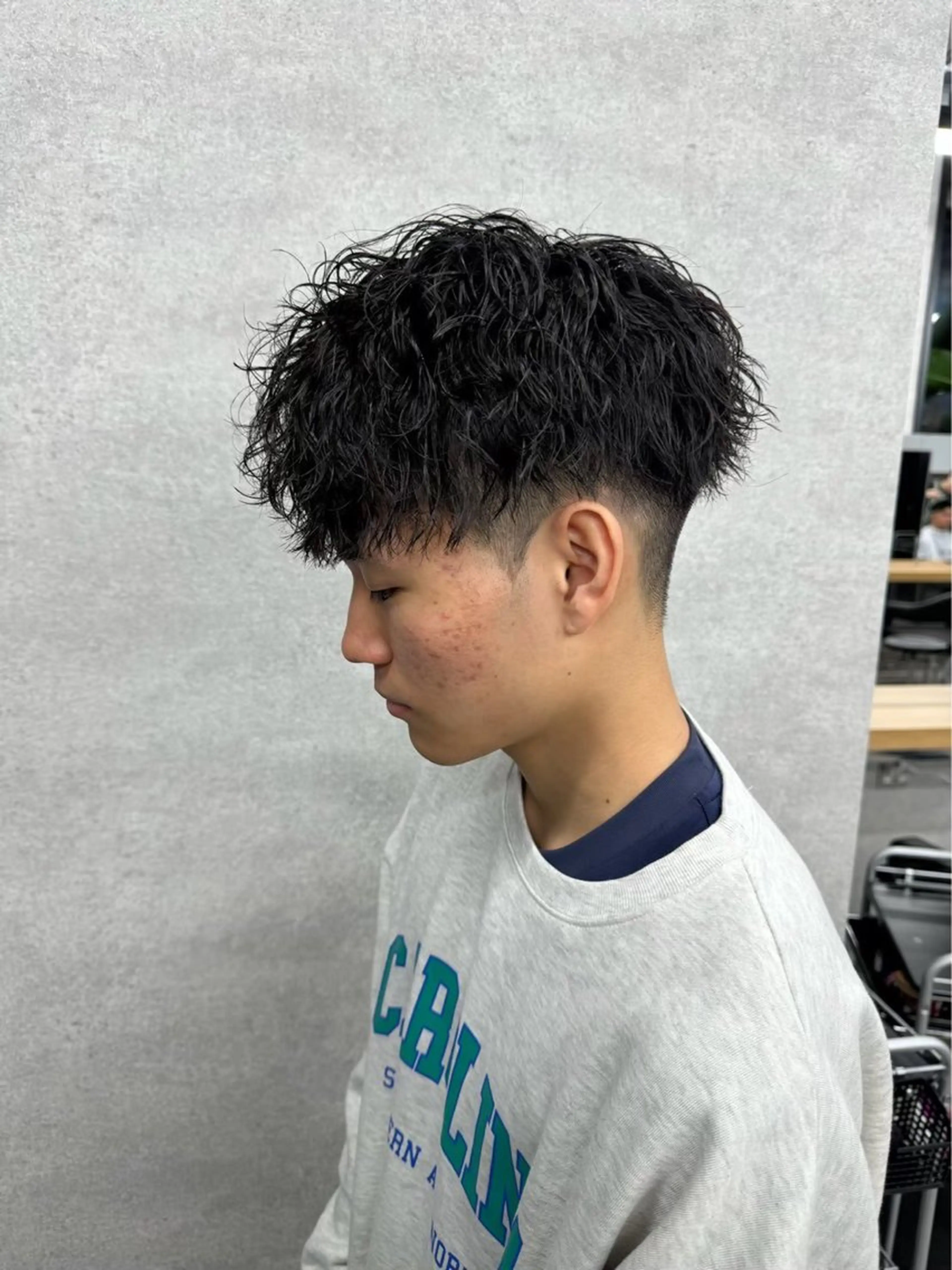 ショート パーマ ヘアアレンジ メンズ キッズ 髪質改善 トリートメント 川合 智之のヘアスタイル
