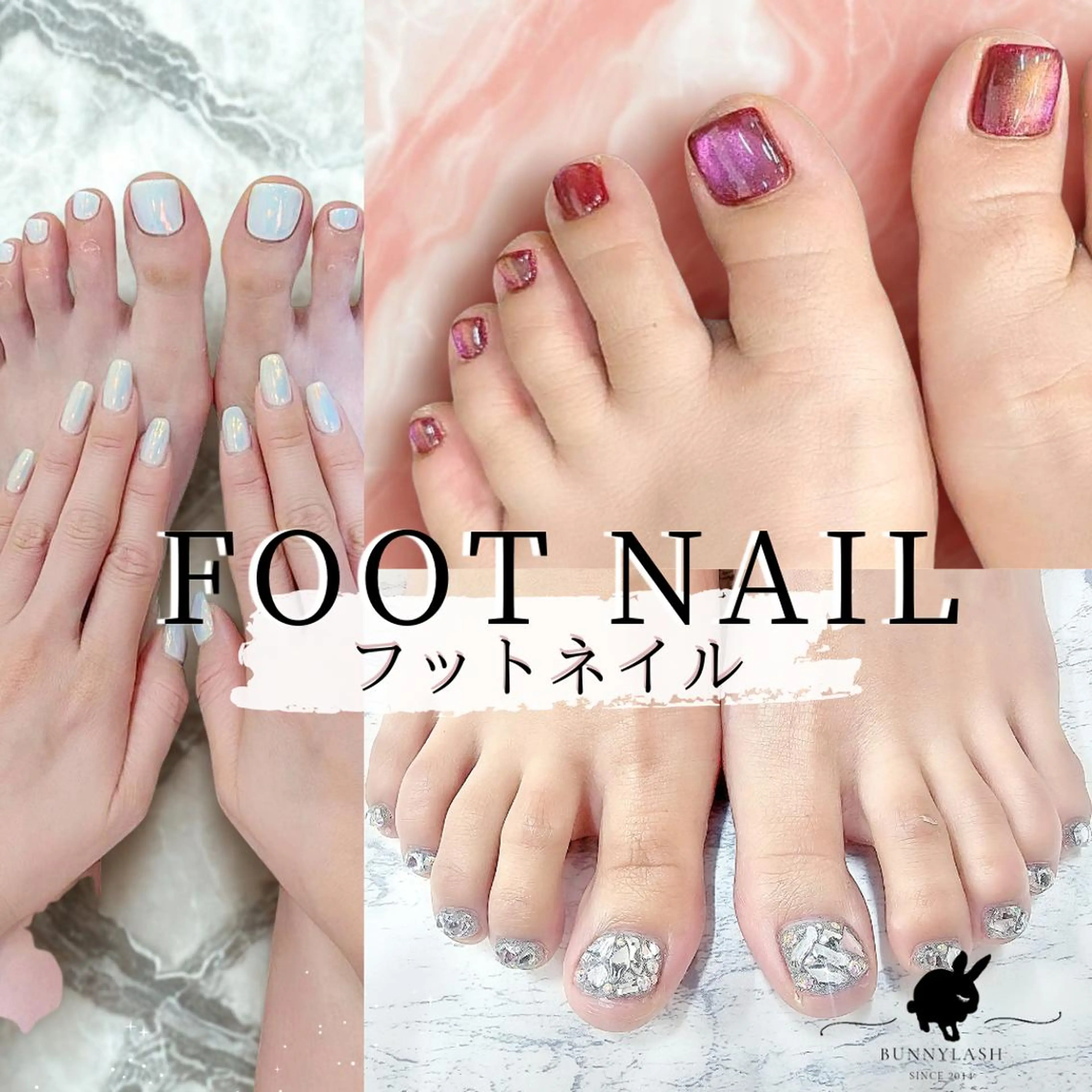 【オフなし】フット👣ワンカラー➕️親指アート2本⭐️の写真