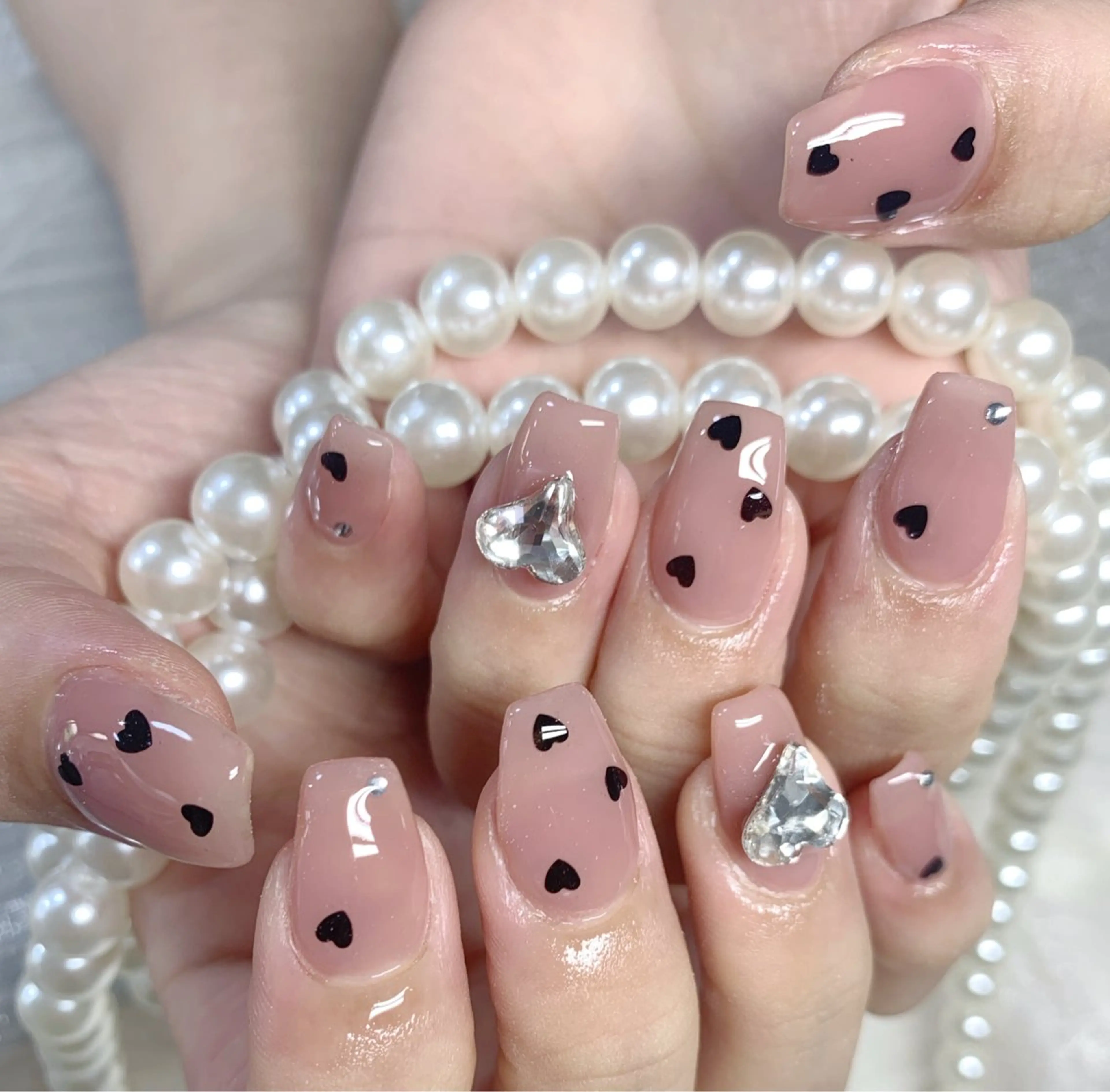 ネイル ハート ワンホンネイル ハンドネイル mira-cle大濱美容アカデミー所属・AI NAのネイルデザイン