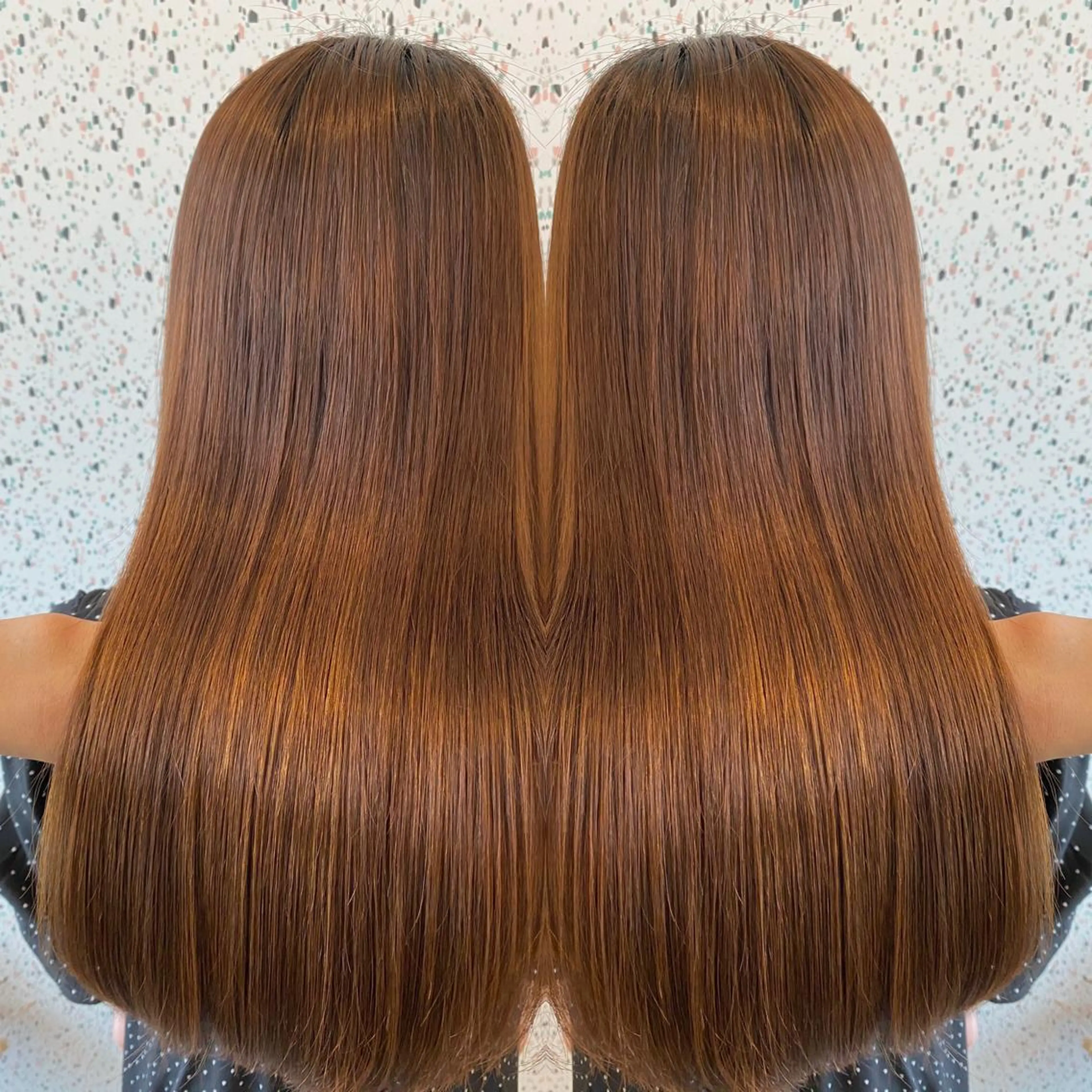 セミロング 髪質改善 トリートメント haretoki 髪質改善サロンのヘアスタイル