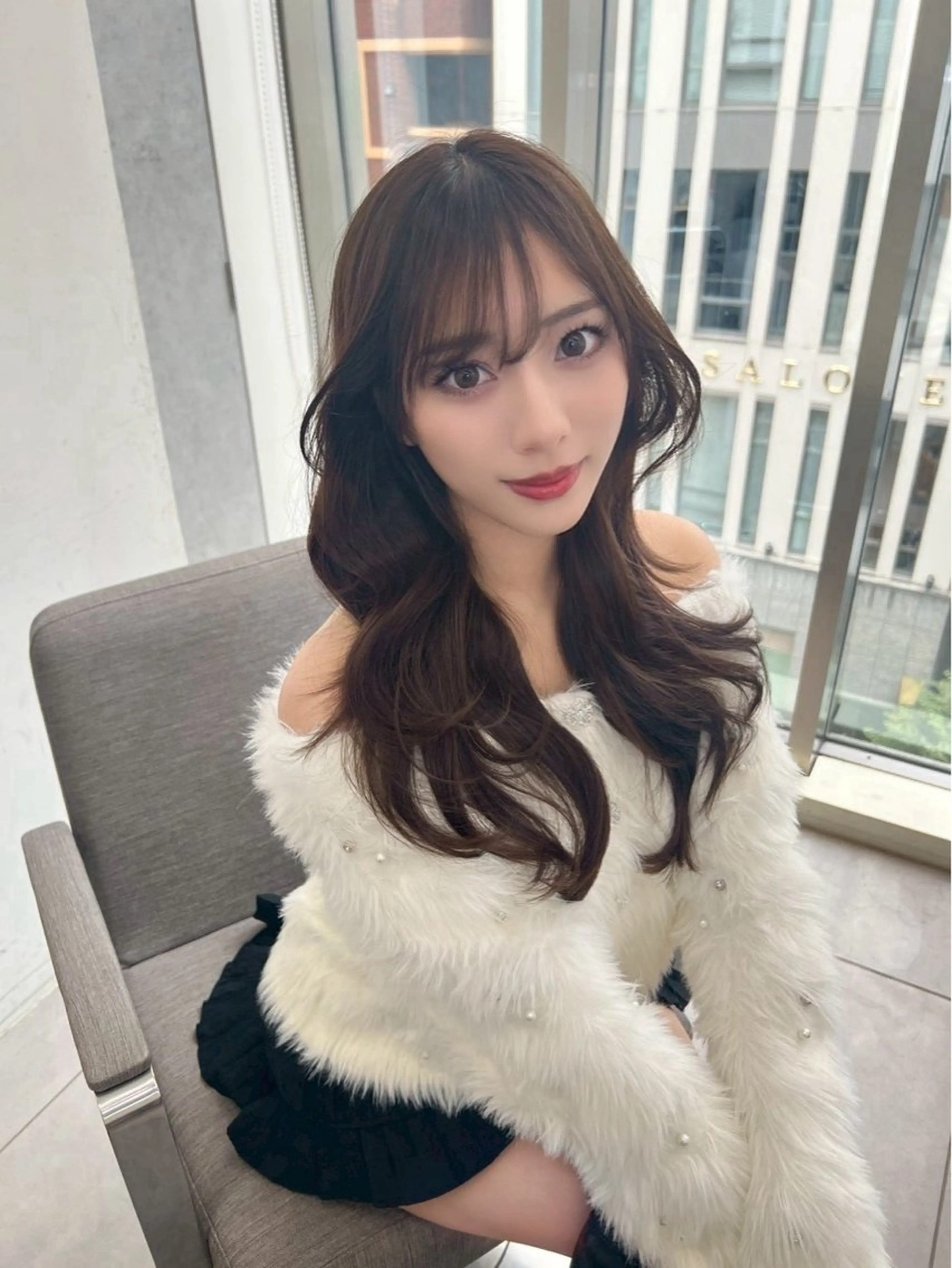 ロング カラー ブラウンカラー くびれヘア nok所属・🫧daito/艶髪 /透明感カラー🫧のヘアスタイル