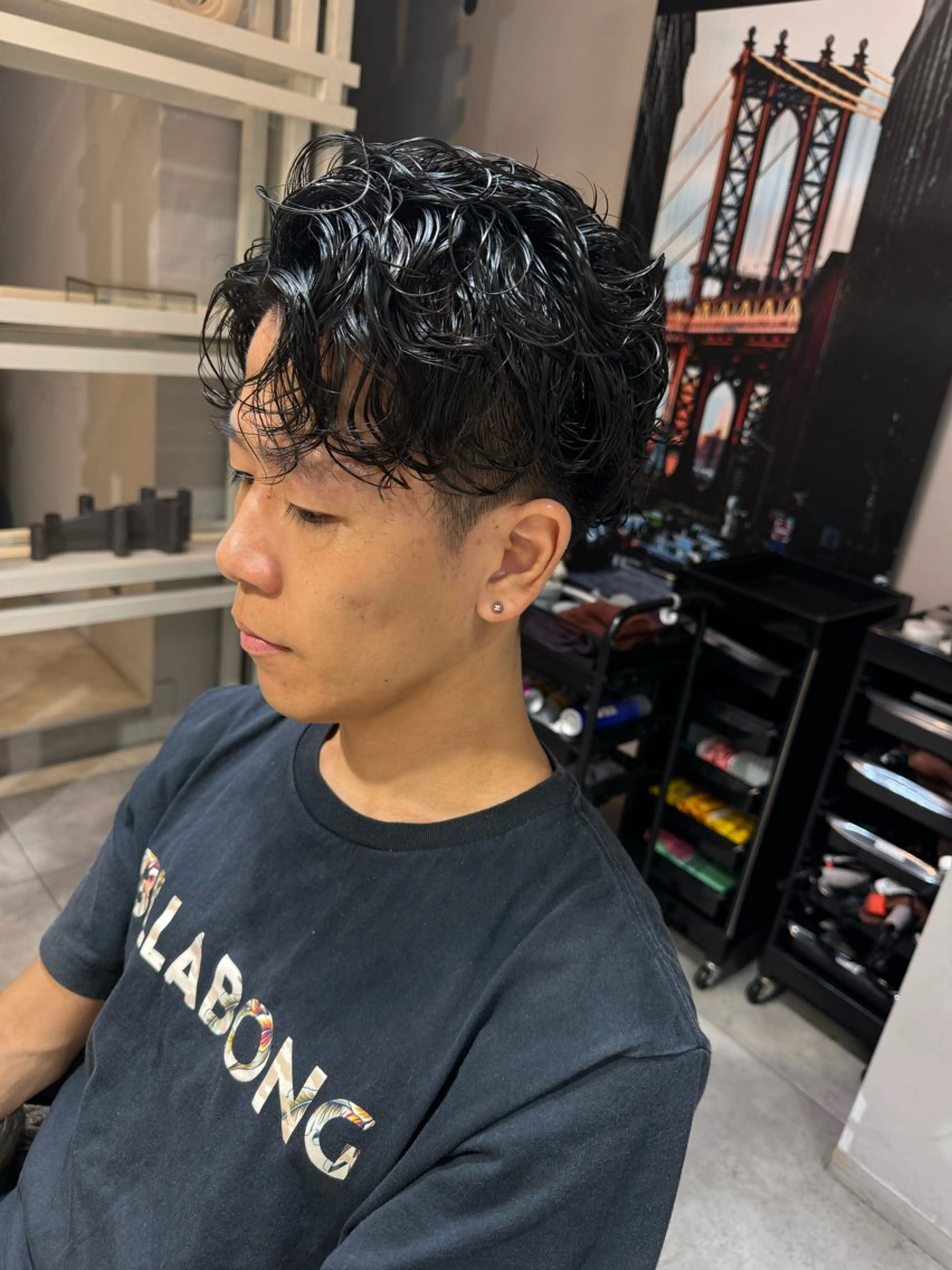 ミディアム パーマ メンズ ミディアムパーマ メンズパーマ メンズスパイラルパーマ スパイラルパーマ カット パーマ トリートメント Dxxxx III所属・女性目線の大人 メンズ*Ayakaのヘアスタイル