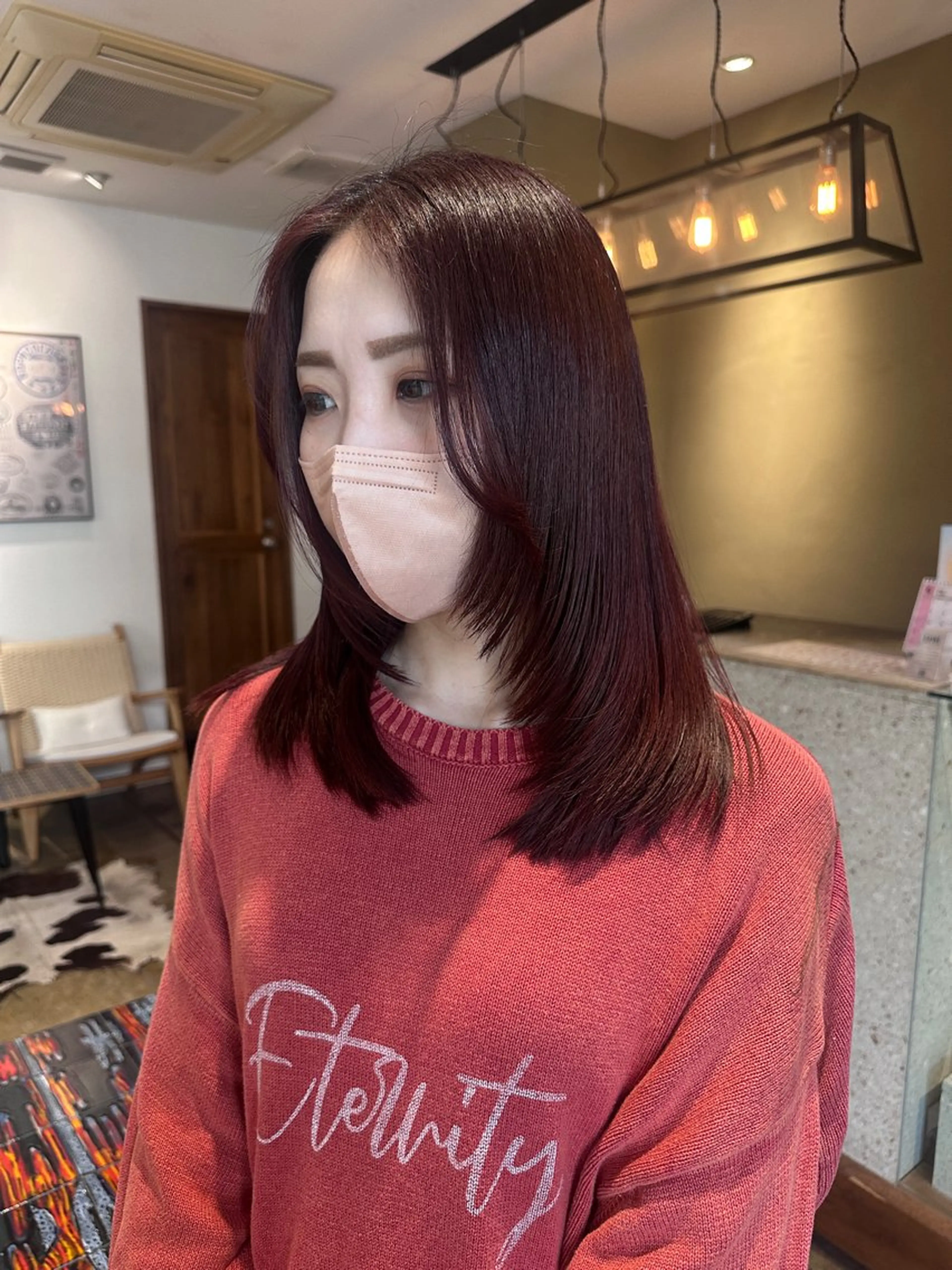 ロング カラー レイヤーカット カット ヘアカラー トリートメント YUI/レイヤー/ ハッシュカットのヘアスタイル